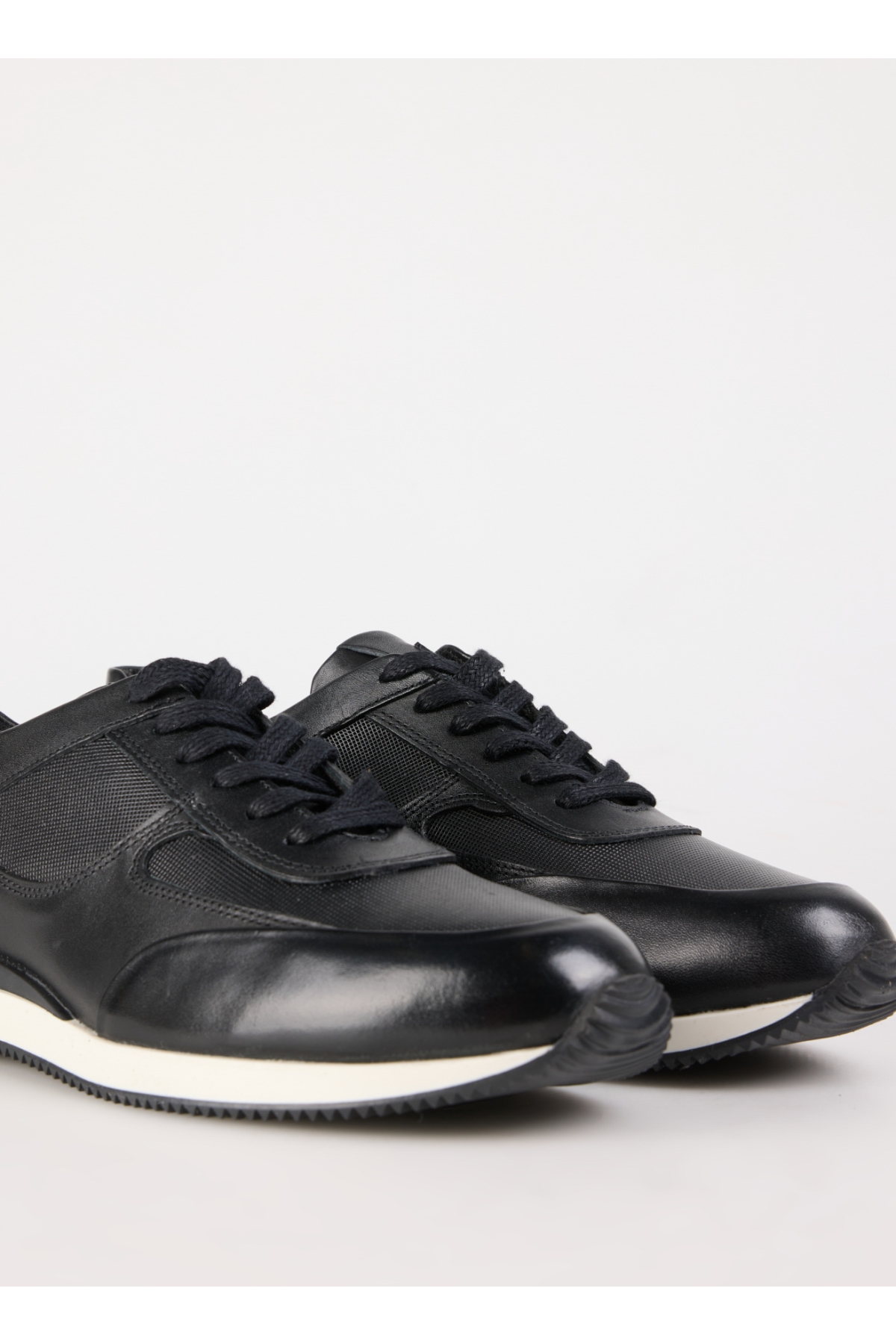 Siyah Erkek Deri Sneaker GIMCHE - Görsel 12