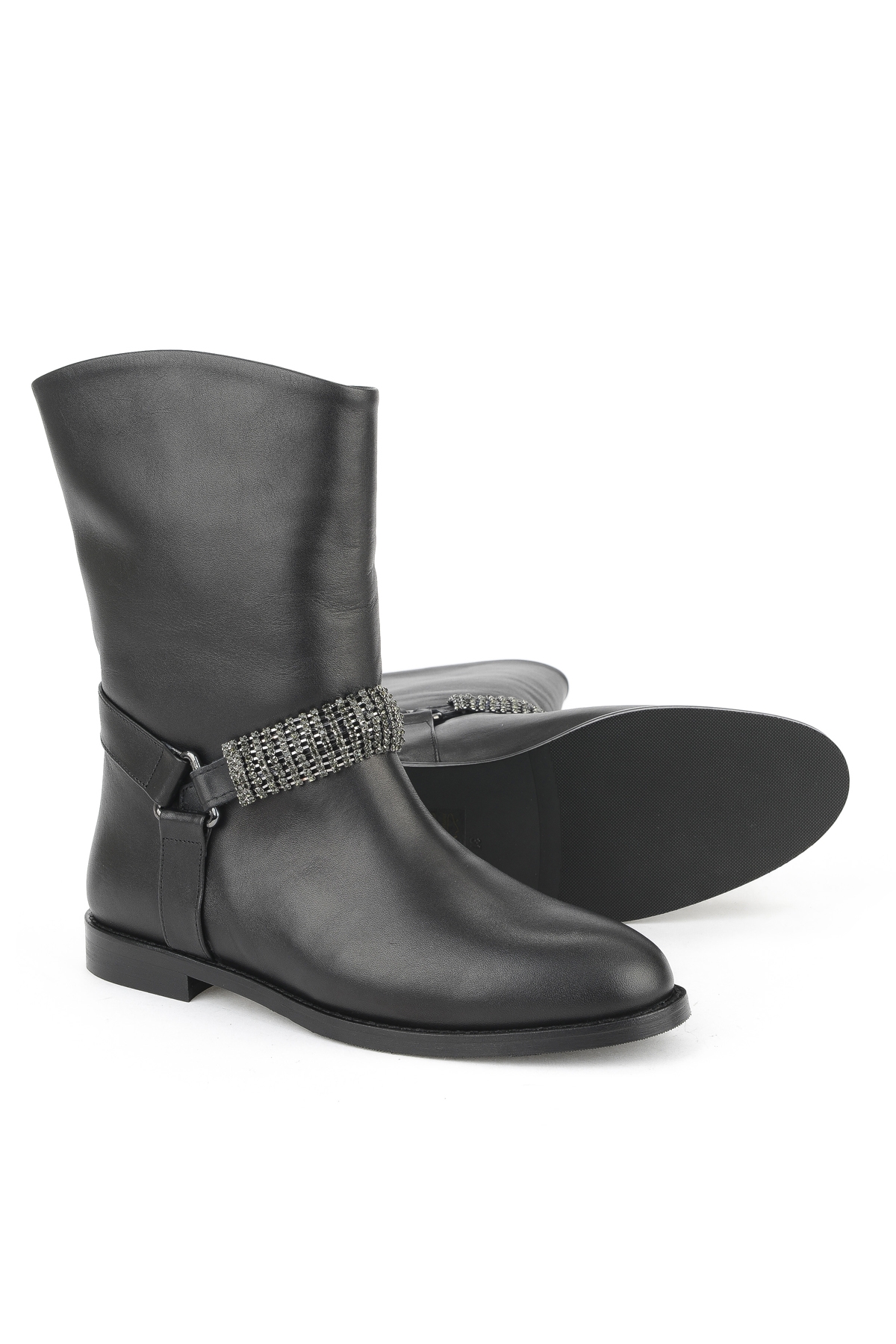 Kadın Hakiki Deri Çizme 1531030Z25110 Siyah - Görsel 5