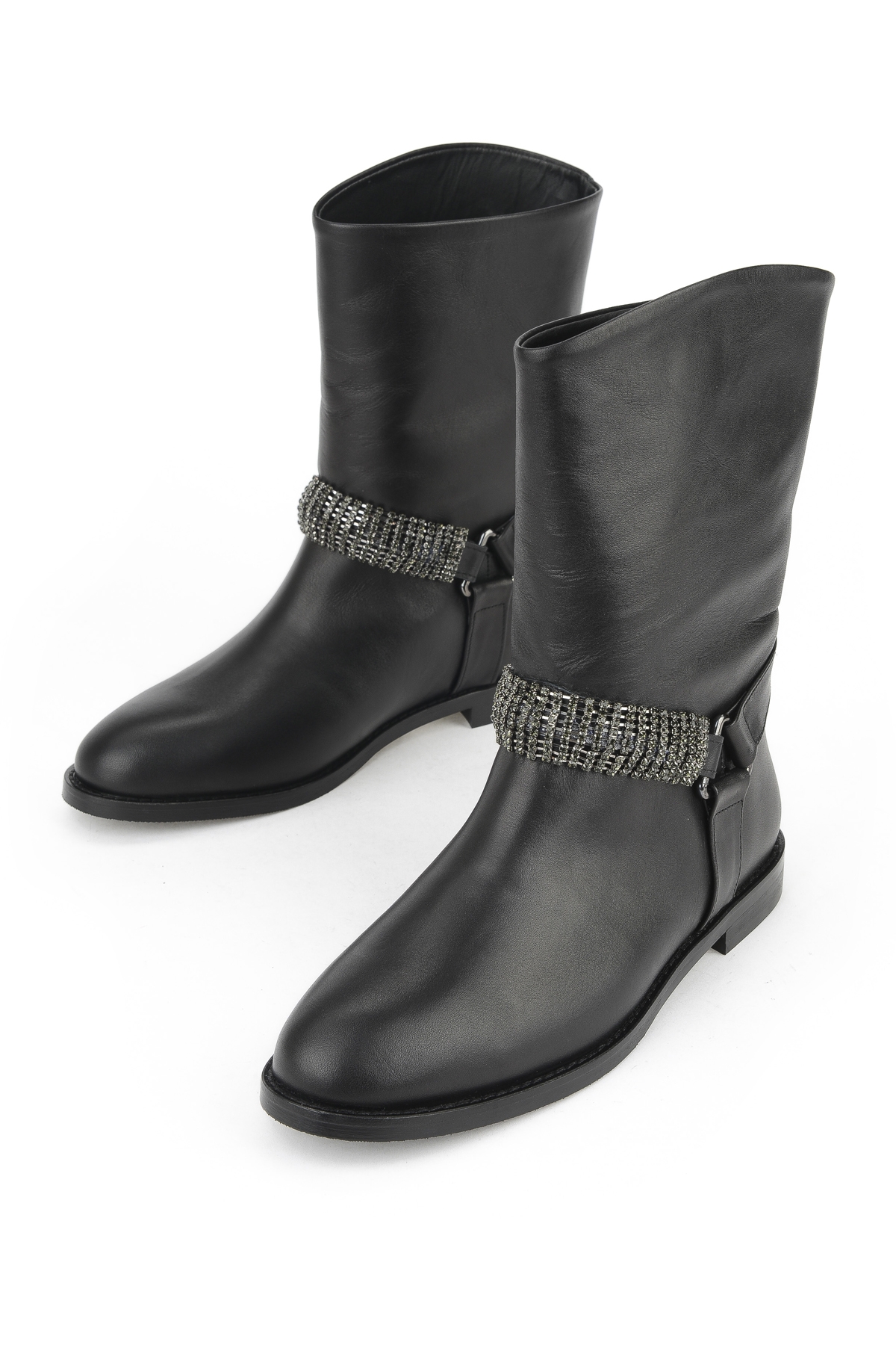 Kadın Hakiki Deri Çizme 1531030Z25110 Siyah - Görsel 6