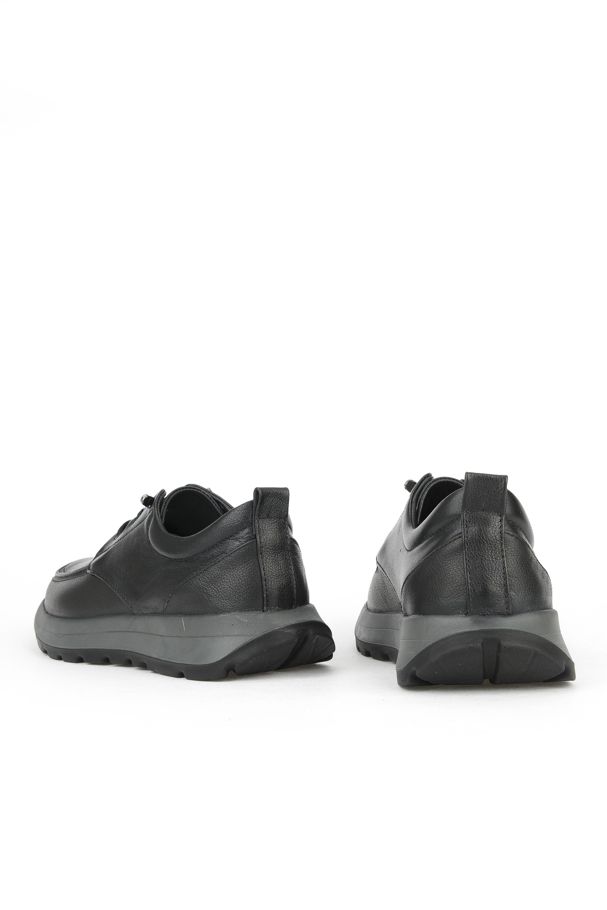 Erkek Hakiki Deri Konfor Ayakkabı 15310Z809 Siyah - Görsel 4