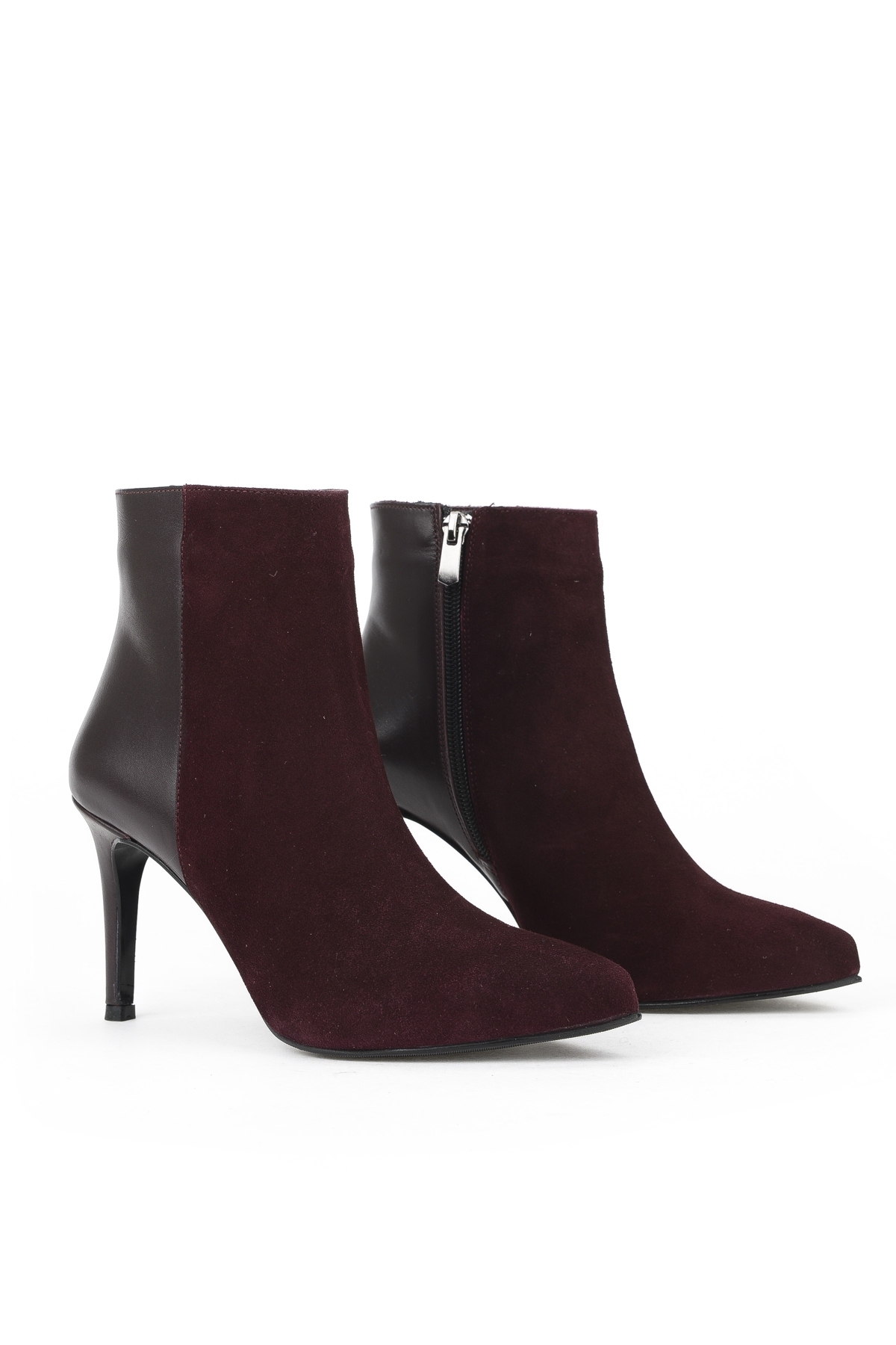 Kadın Hakiki Deri Bot 1531030Z25104 Bordo - Görsel 3