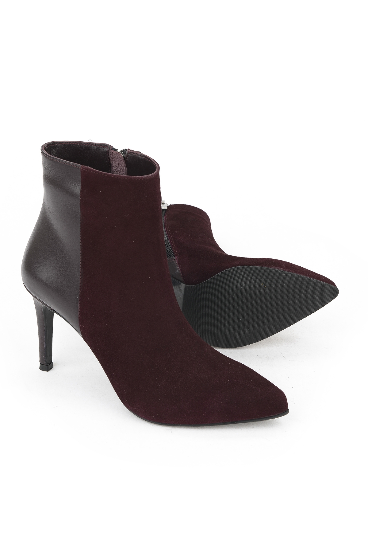 Kadın Hakiki Deri Bot 1531030Z25104 Bordo - Görsel 5