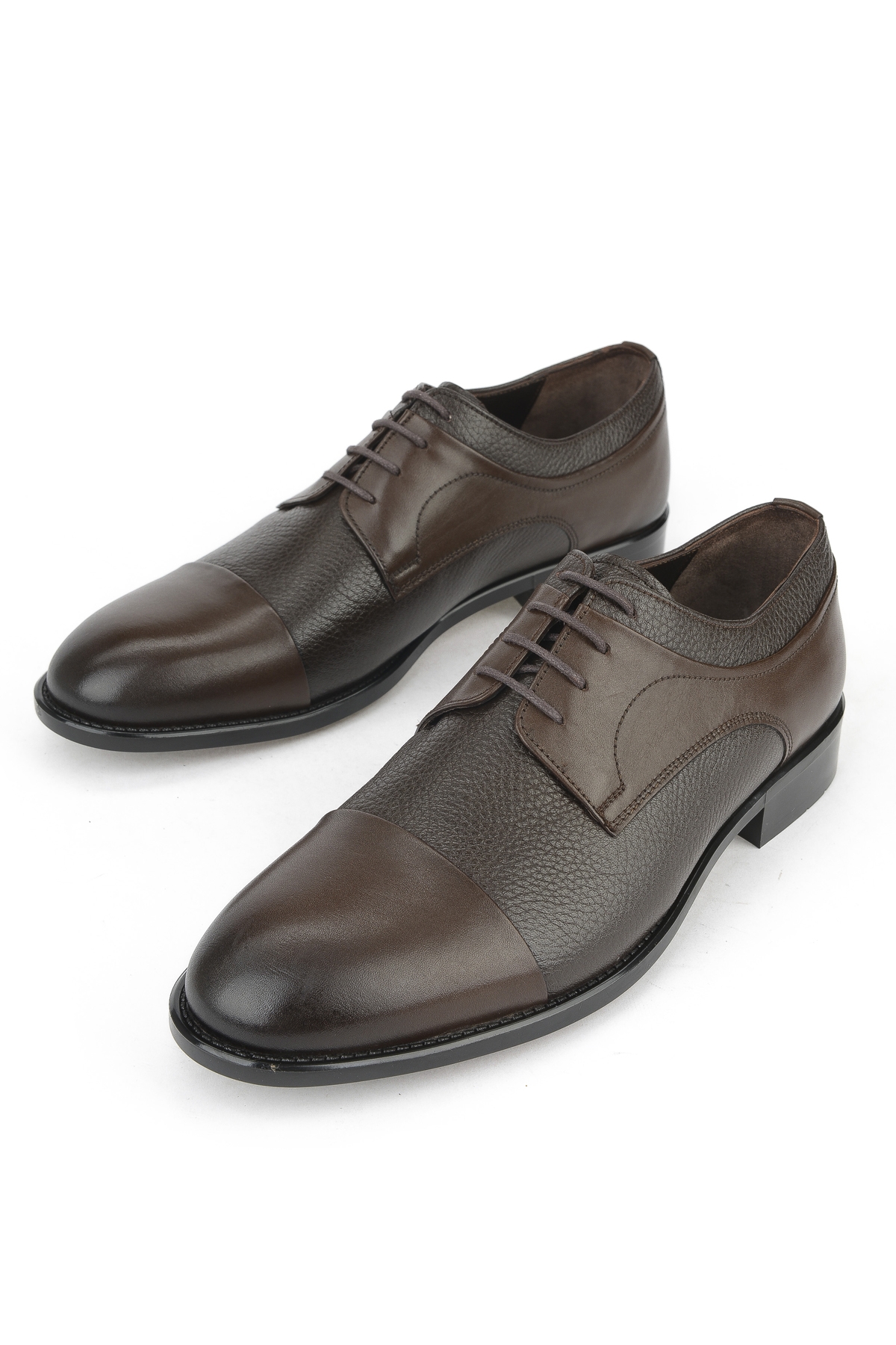 Erkek Hakiki Deri Ayakkabı 15350Z1030 Kahve - Görsel 6