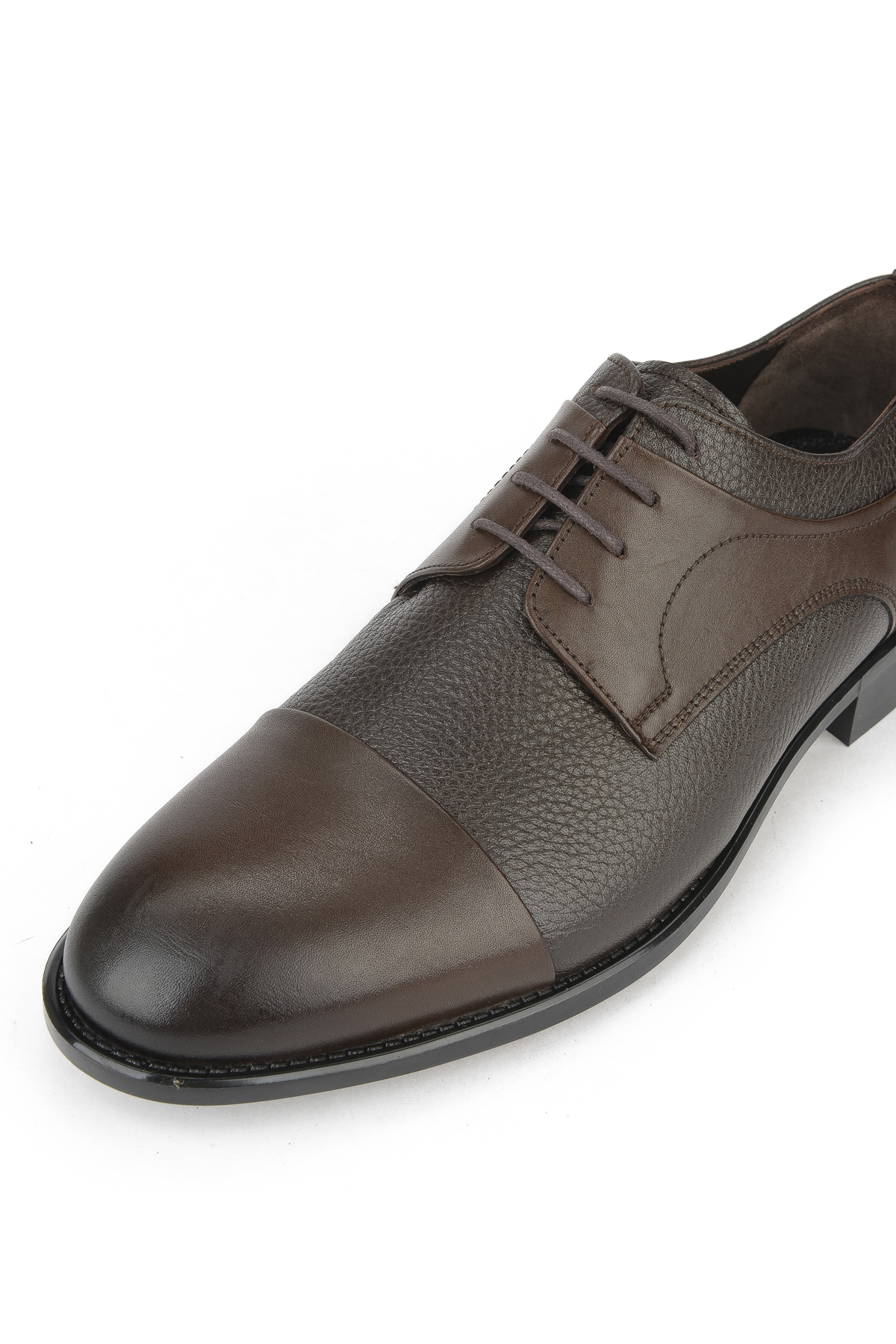 Erkek Hakiki Deri Ayakkabı 15350Z1030 Kahve - Görsel 7