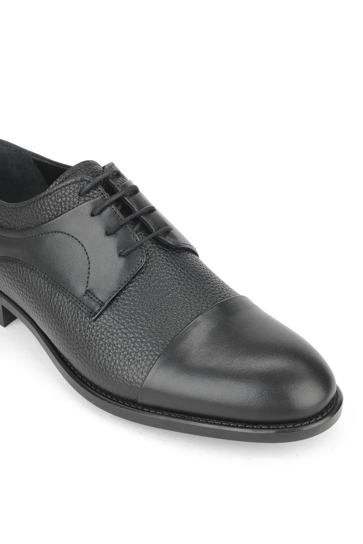 Erkek Hakiki Deri Ayakkabı 15350Z1030 Siyah - Görsel 7