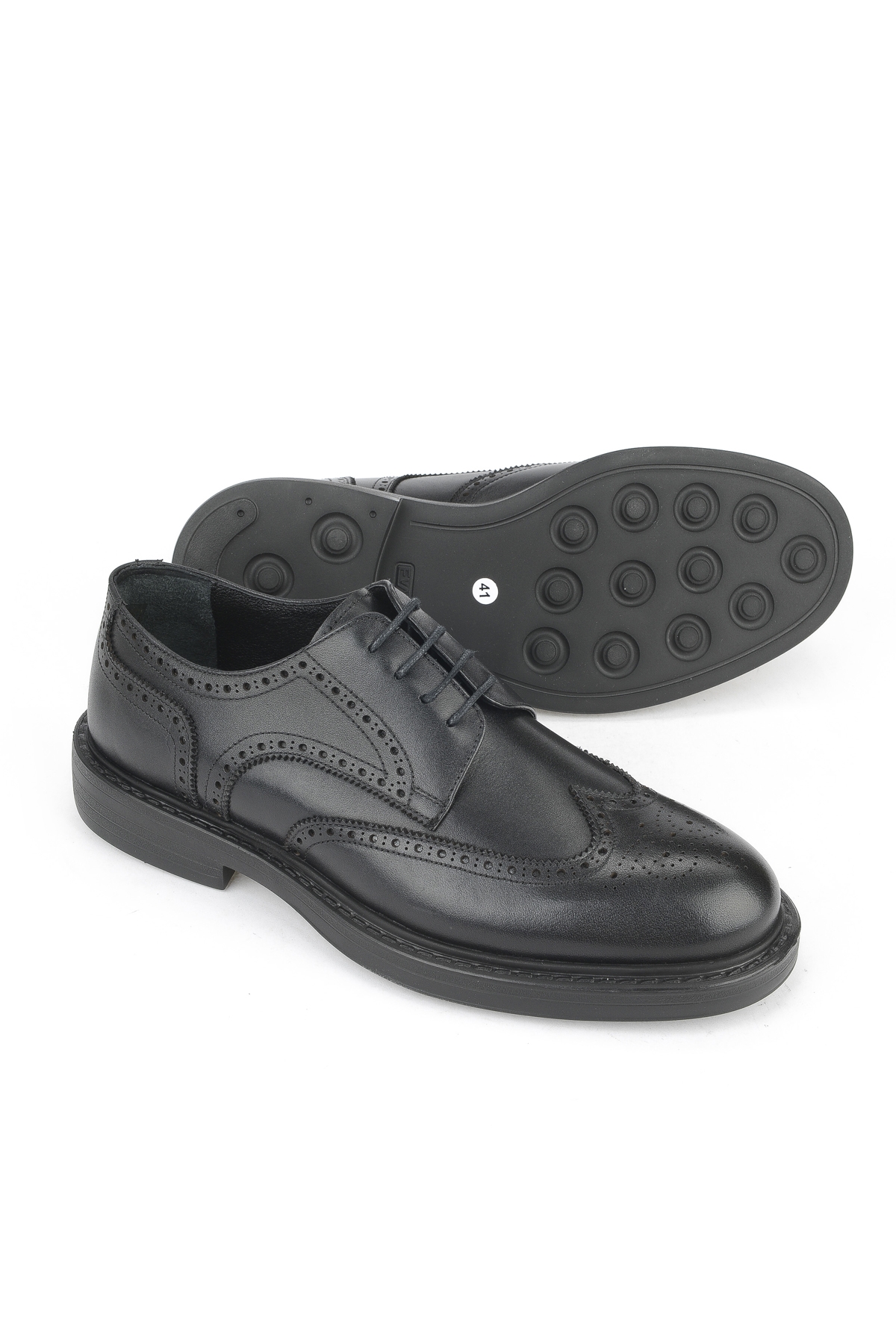 Erkek Hakiki Deri Ayakkabı 15350Z1116 Siyah - Görsel 5