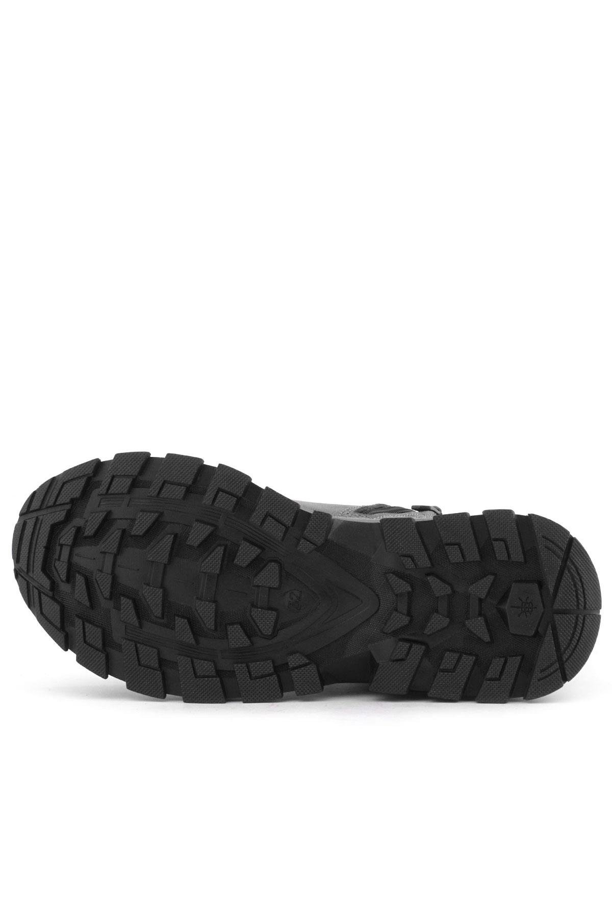 Hakiki Deri Gri Bordo Fermuarlı Trekking Çocuk Bot - Görsel 10