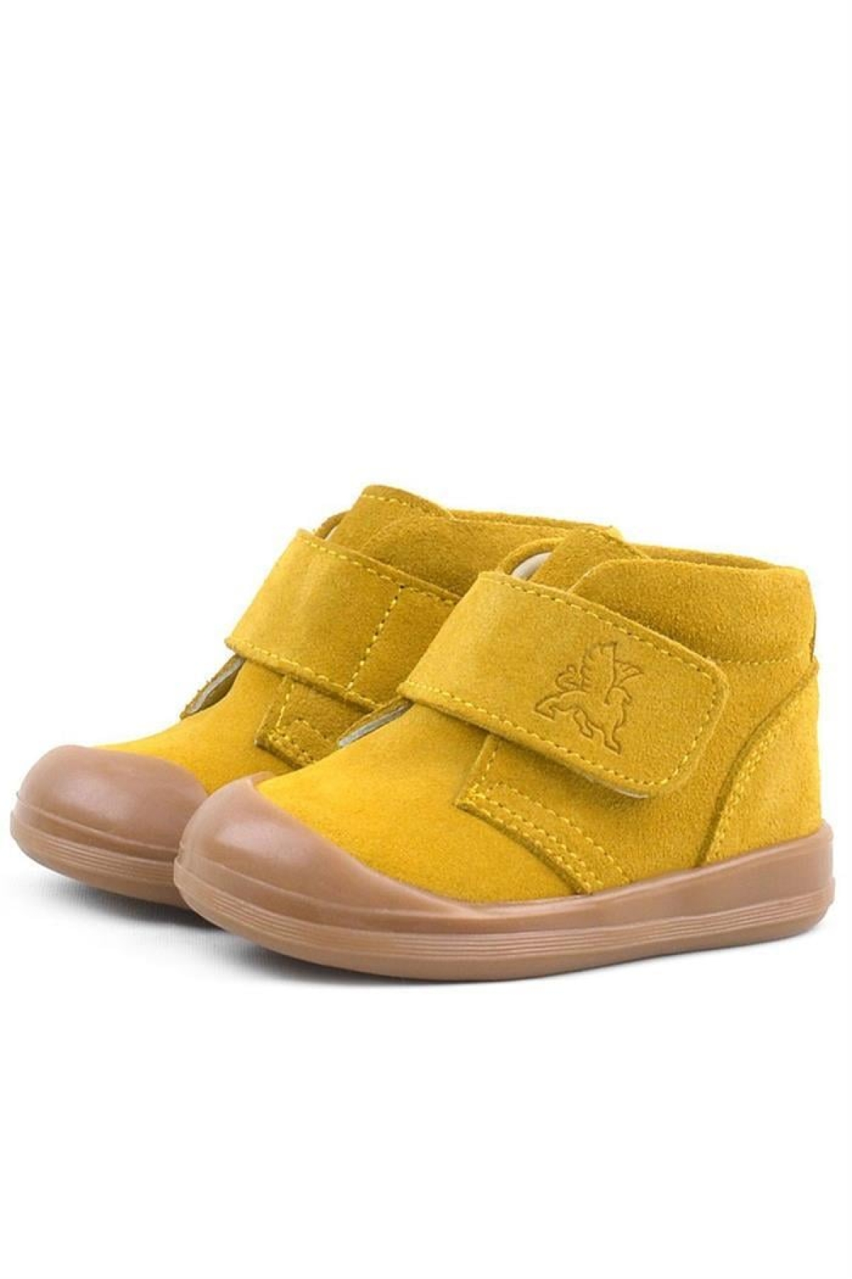 Yoohoo Hakiki Deri Sarı Cırtlı Unisex Bebek Bot - Görsel 6