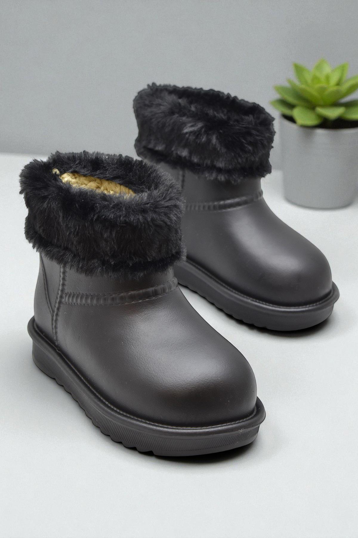 65D Rahat Taban İçi Kürklü Su Geçirmez Kız Çocuk Bot Günlük Çocuk Bot - Görsel 2