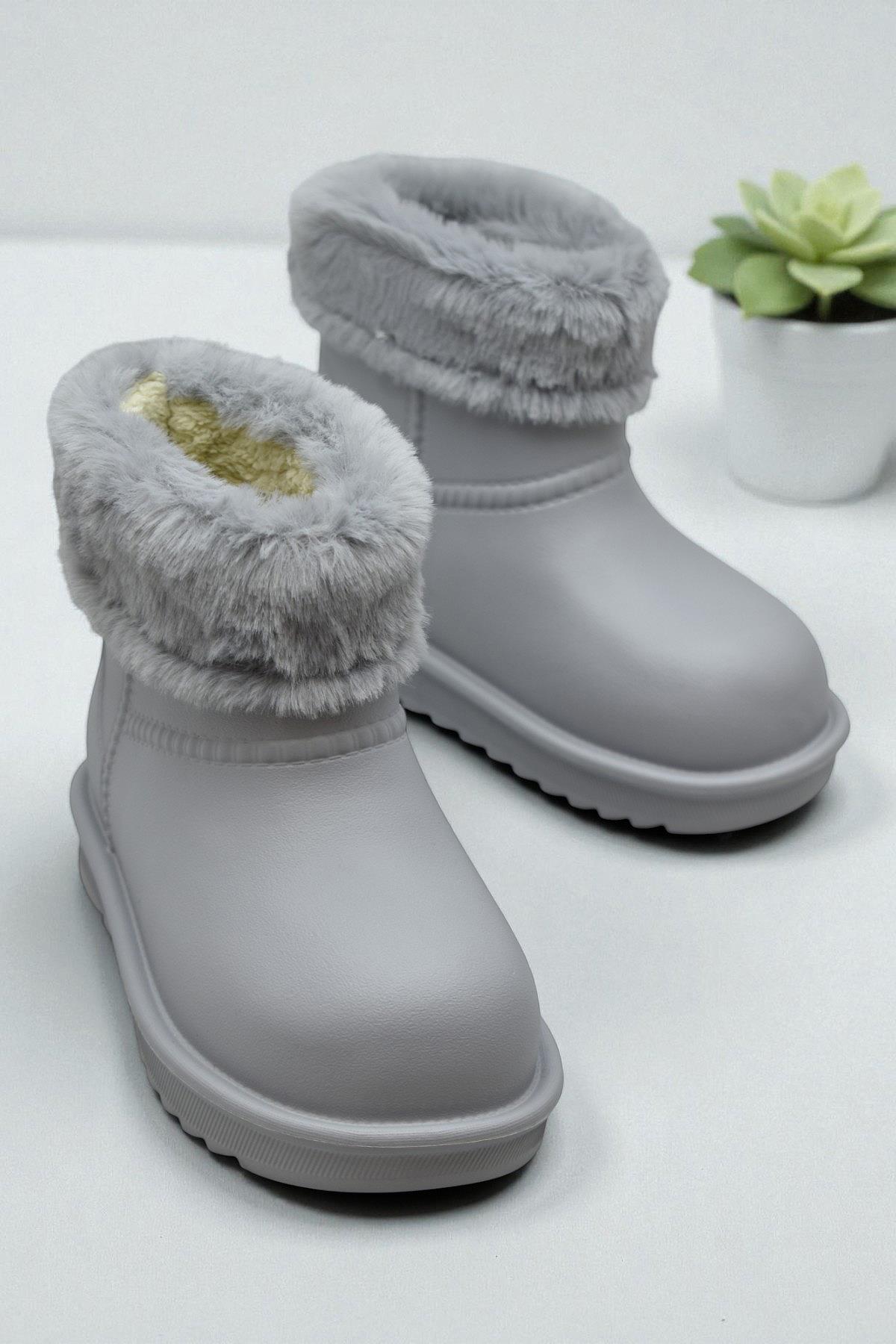 65D Rahat Taban İçi Kürklü Su Geçirmez Kız Çocuk Bot Günlük Çocuk Bot - Görsel 2