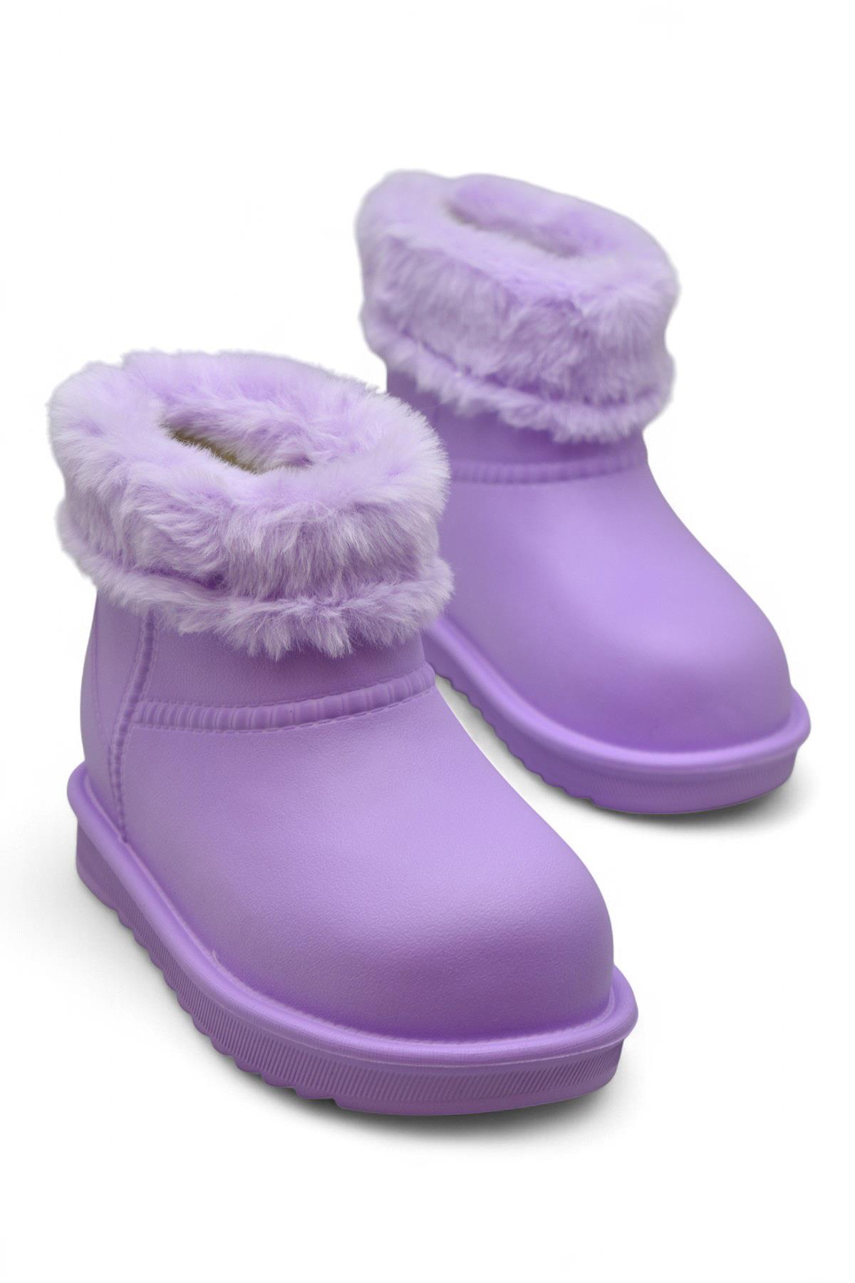 65D Rahat Taban İçi Kürklü Su Geçirmez Kız Çocuk Bot Günlük Çocuk Bot - Görsel 2