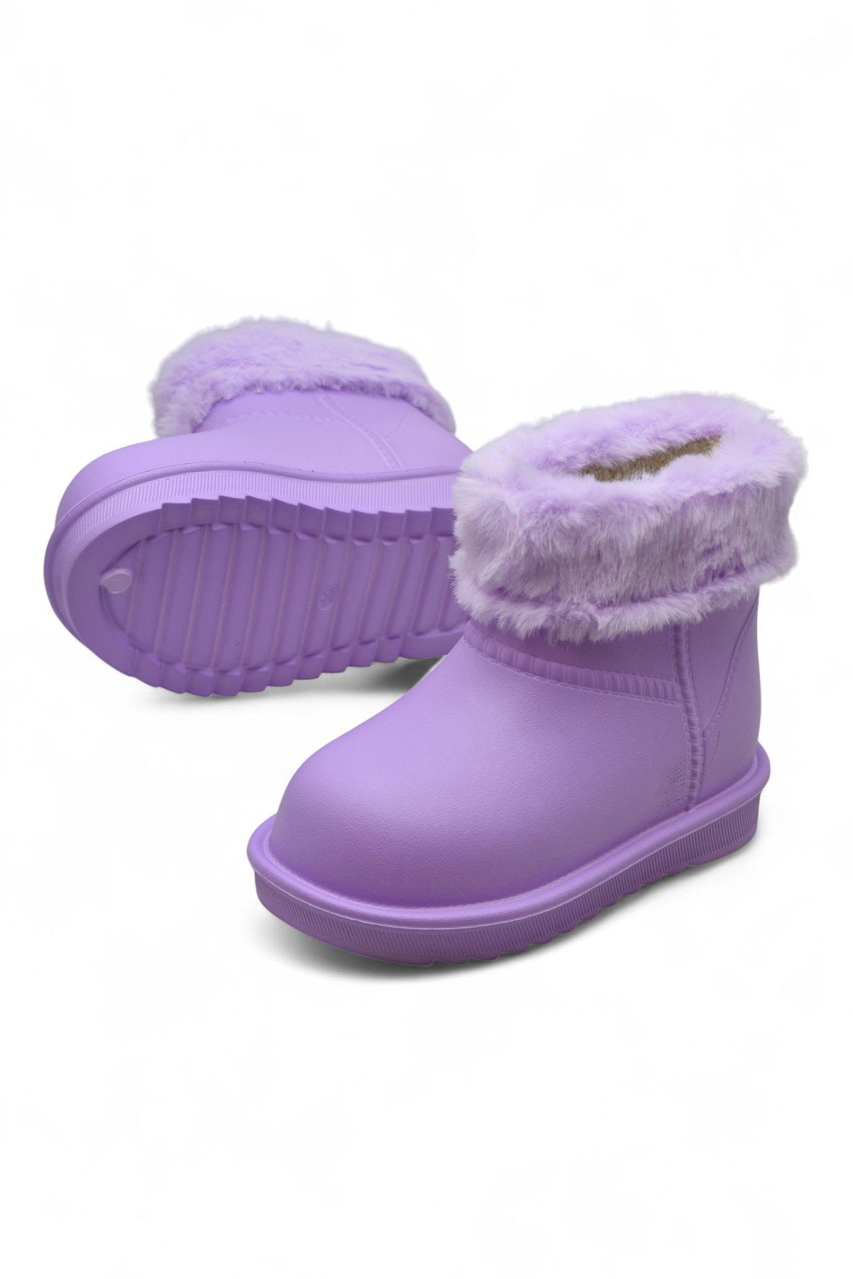 65D Rahat Taban İçi Kürklü Su Geçirmez Kız Çocuk Bot Günlük Çocuk Bot - Görsel 3