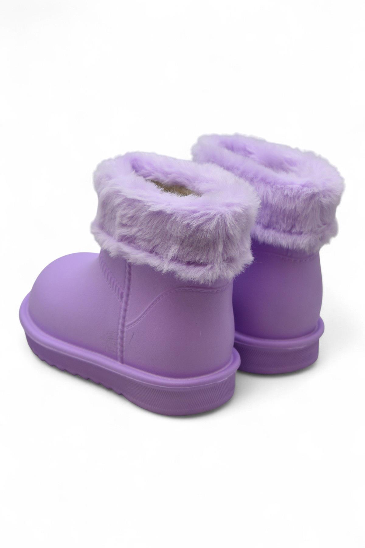 65D Rahat Taban İçi Kürklü Su Geçirmez Kız Çocuk Bot Günlük Çocuk Bot - Görsel 4