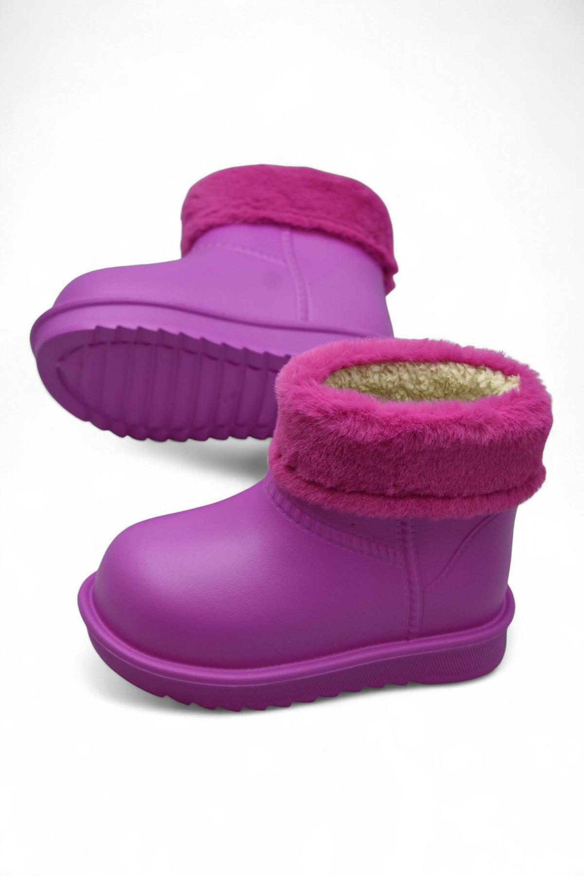 65D Rahat Taban İçi Kürklü Su Geçirmez Kız Çocuk Bot Günlük Çocuk Bot - Görsel 3