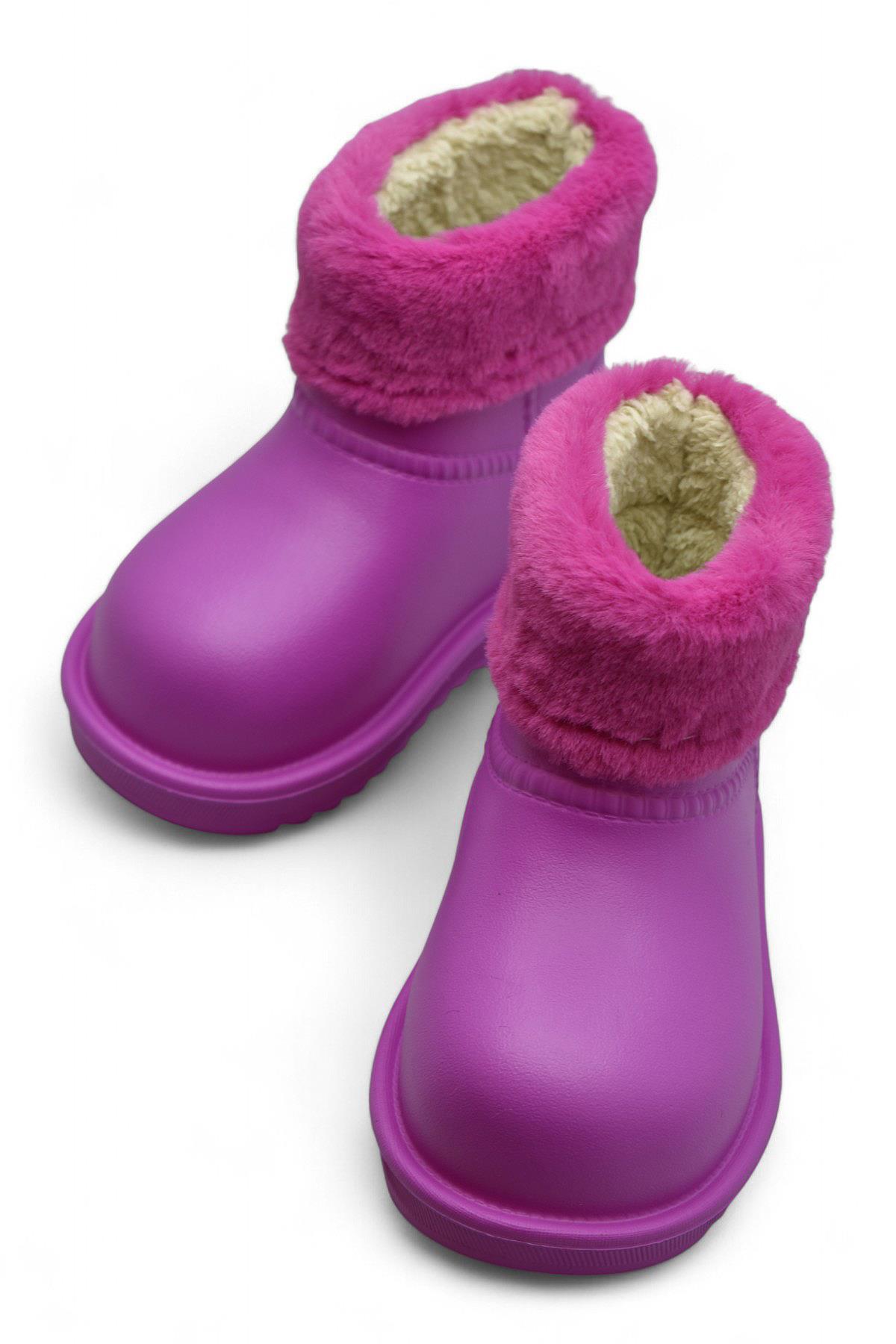 65D Rahat Taban İçi Kürklü Su Geçirmez Kız Çocuk Bot Günlük Çocuk Bot - Görsel 4