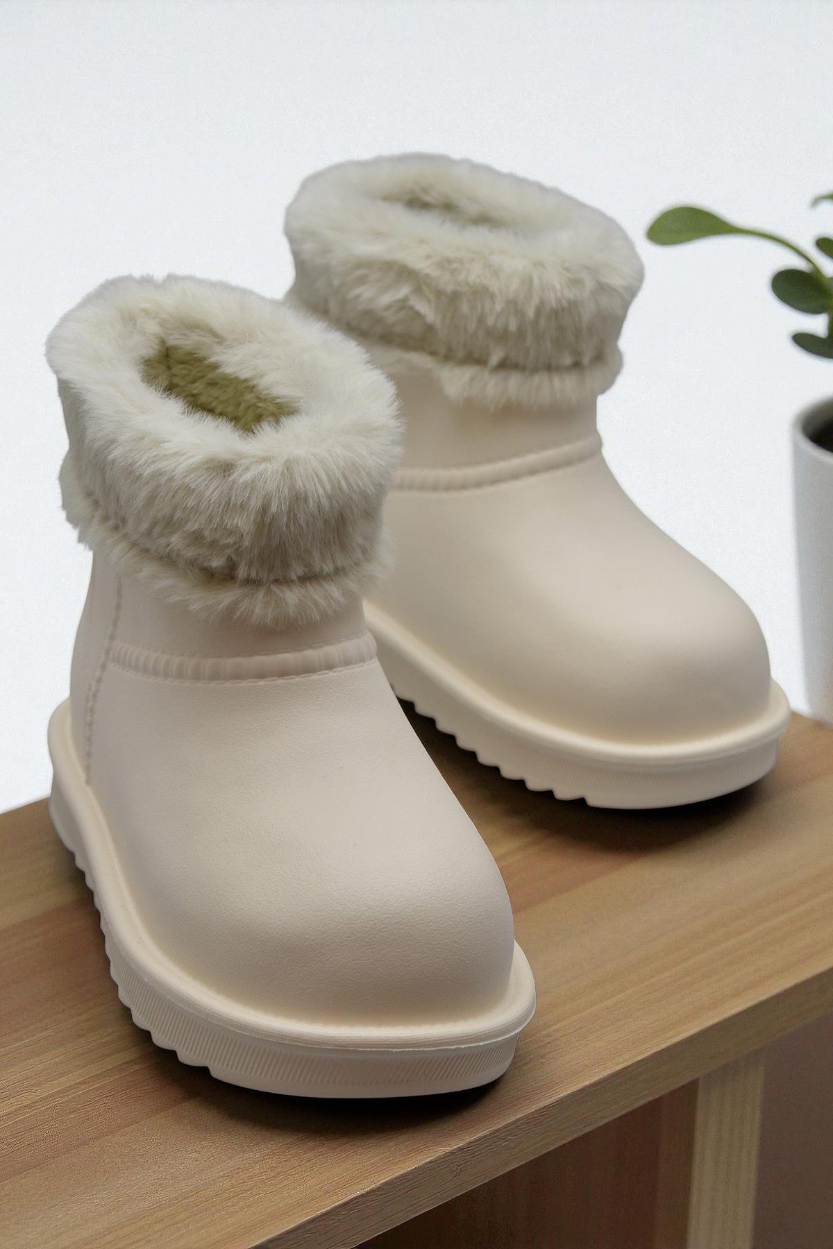 65D Rahat Taban İçi Kürklü Su Geçirmez Kız Çocuk Bot Günlük Çocuk Bot - Görsel 3