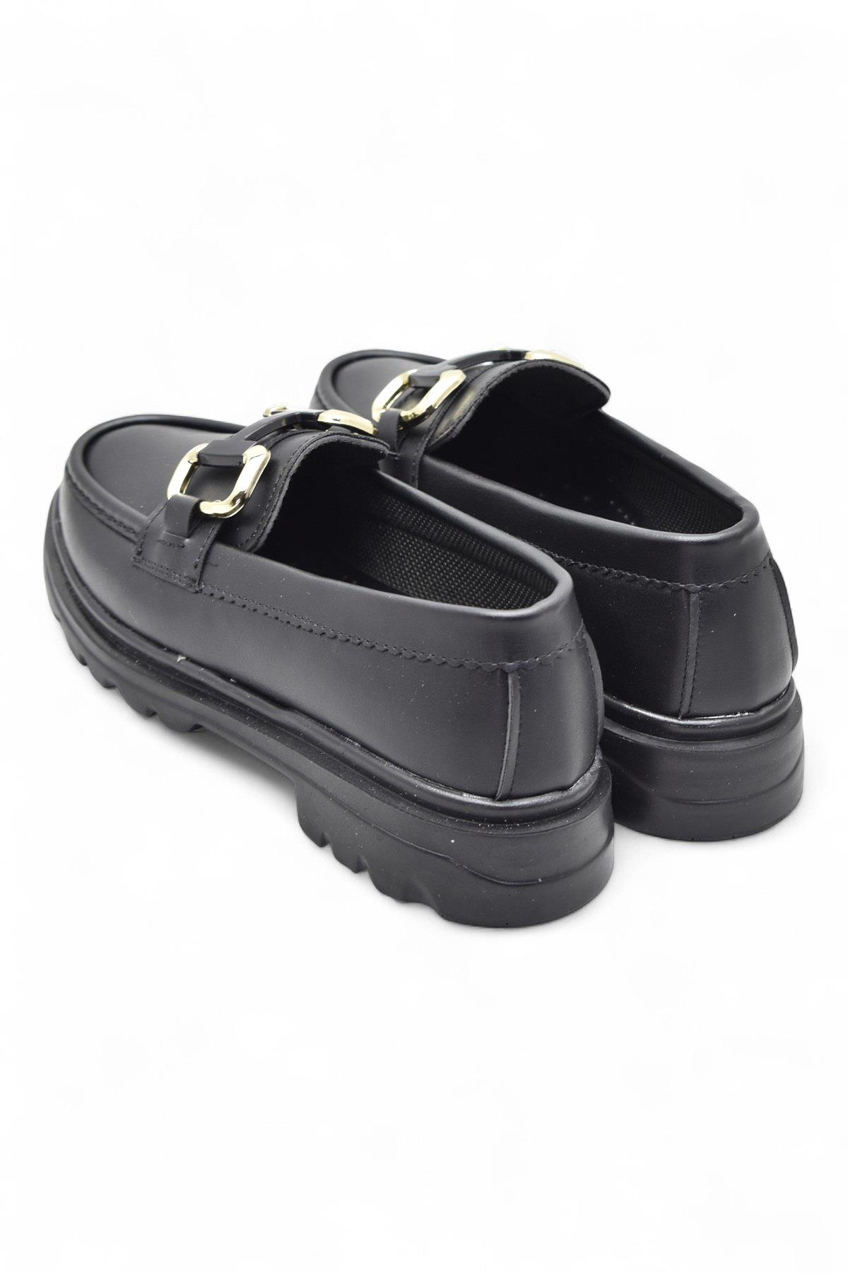 810 Rahat Taban Günlük Siyah Kadın Laofer Ayakkabı Casual Kadın Ayakkabı - Görsel 6