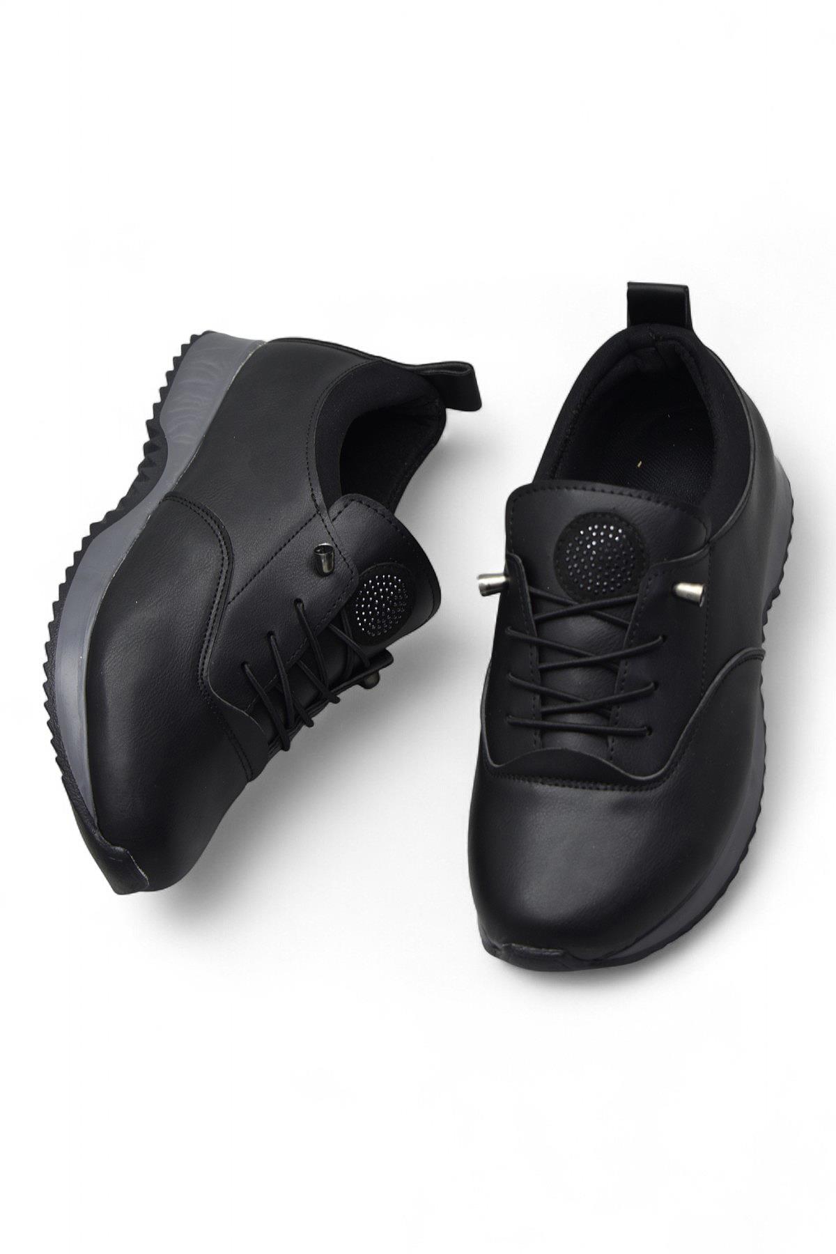 561ZMR Ortopedi Taban Siyah Günlük Kadın Ayakkabı Casual Kadın Ayakkabı - Görsel 6