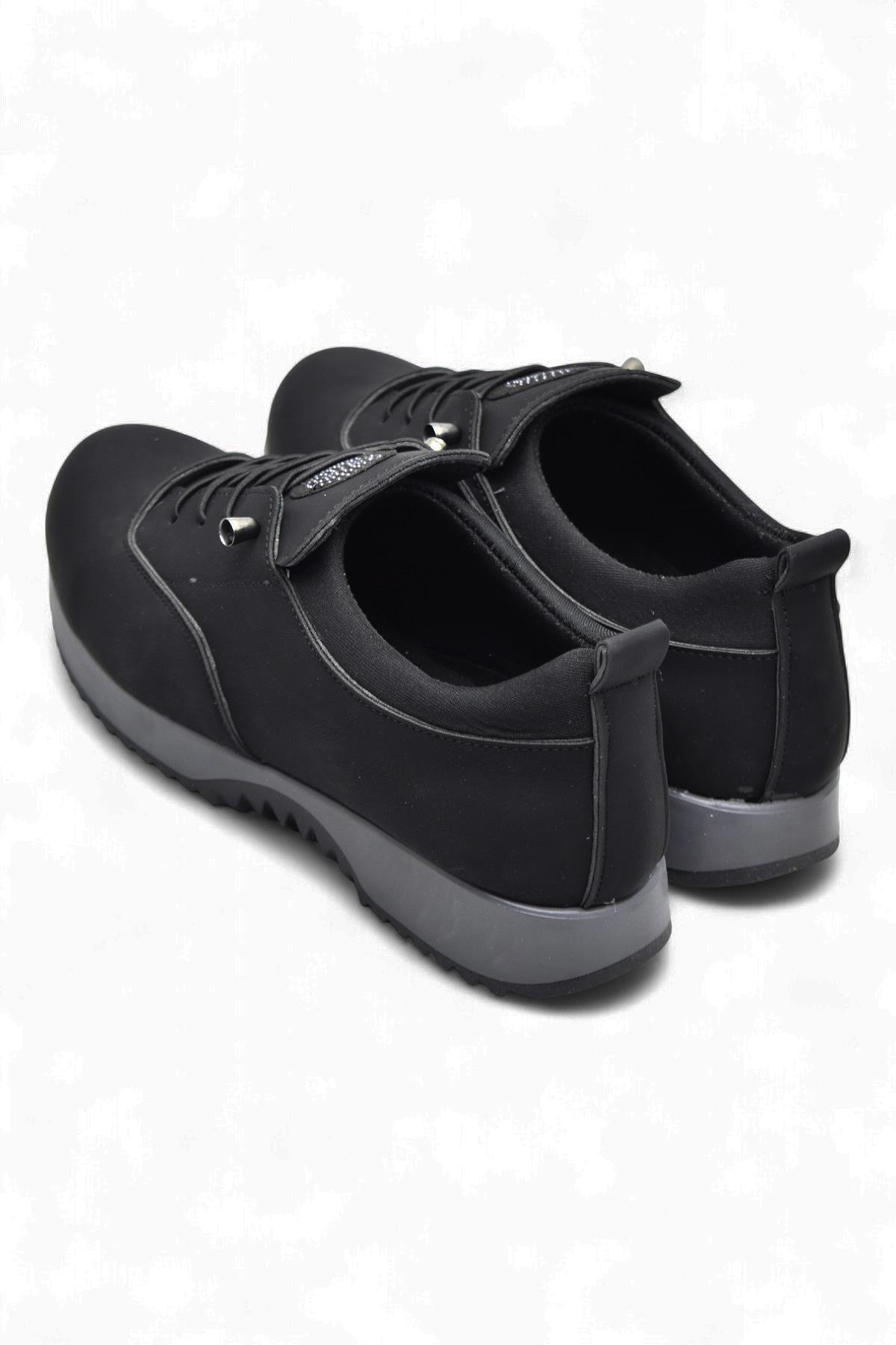 561 Ortopedi Taban Siyah Günlük Kadın Ayakkabı Casual Kadın Ayakkabı - Görsel 5