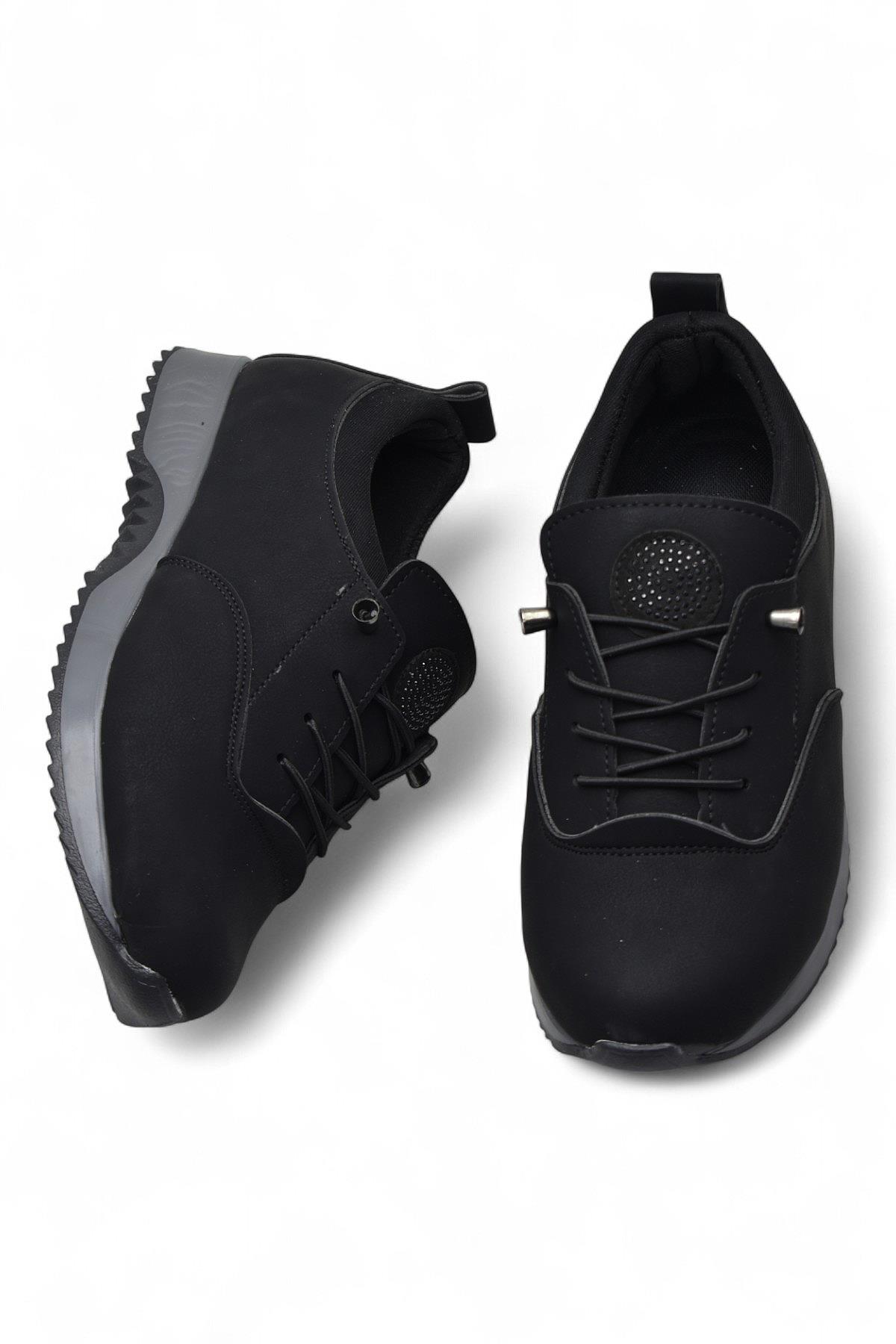 561 Ortopedi Taban Siyah Günlük Kadın Ayakkabı Casual Kadın Ayakkabı - Görsel 6