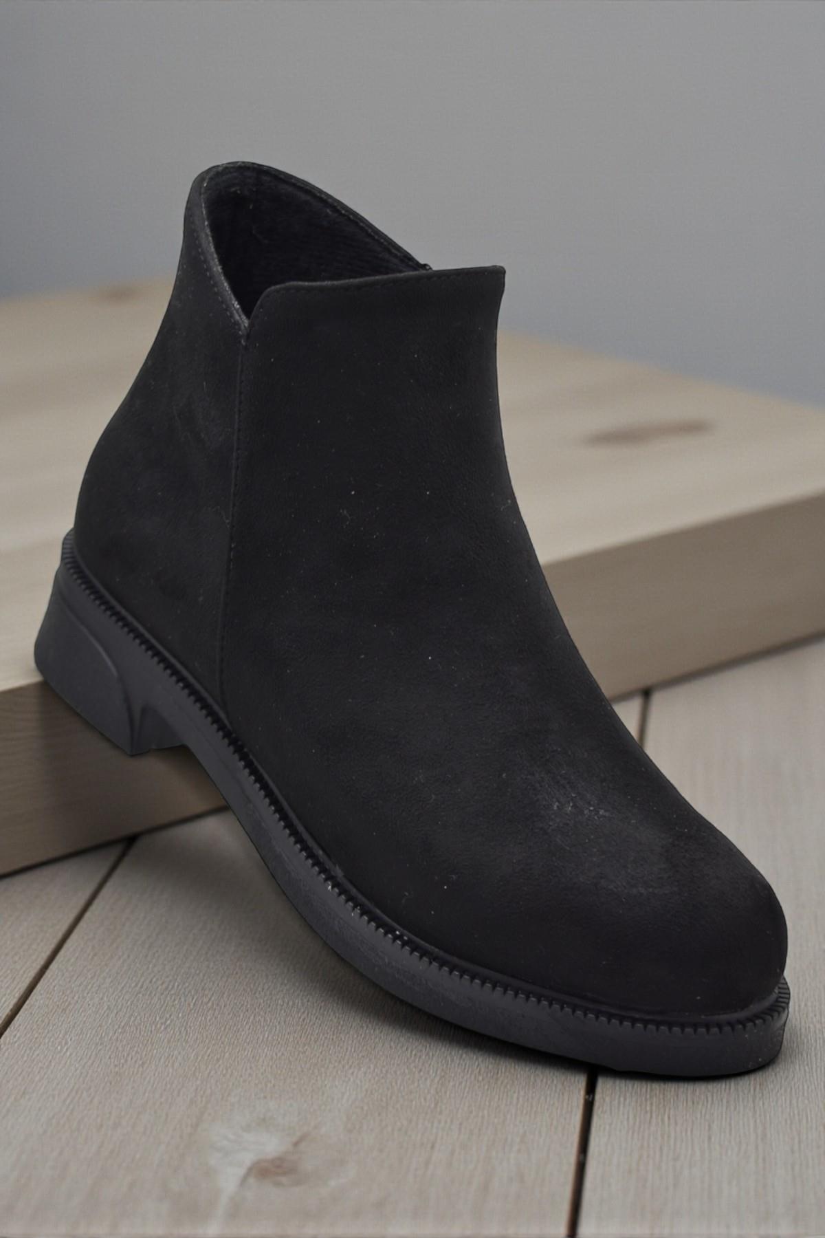 4571 Kaymaz Taban Fermuarlı Bağcıklı Günlük Kadın Bot Postal Kadın Bot - Görsel 4