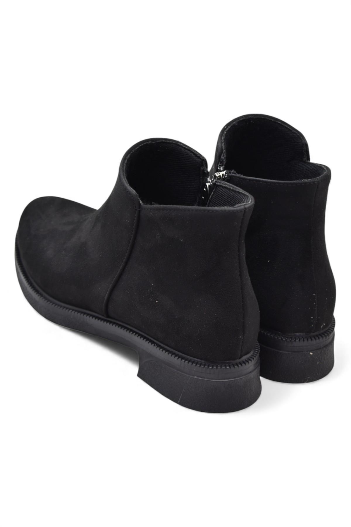 4571 Kaymaz Taban Fermuarlı Bağcıklı Günlük Kadın Bot Postal Kadın Bot - Görsel 7