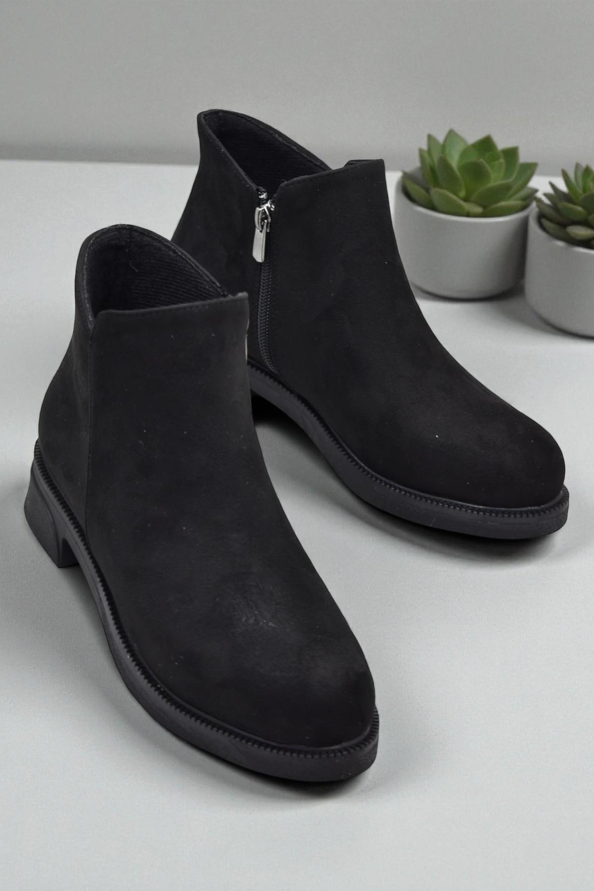 4571 Kaymaz Taban Fermuarlı Bağcıklı Günlük Kadın Bot Postal Kadın Bot - Görsel 8