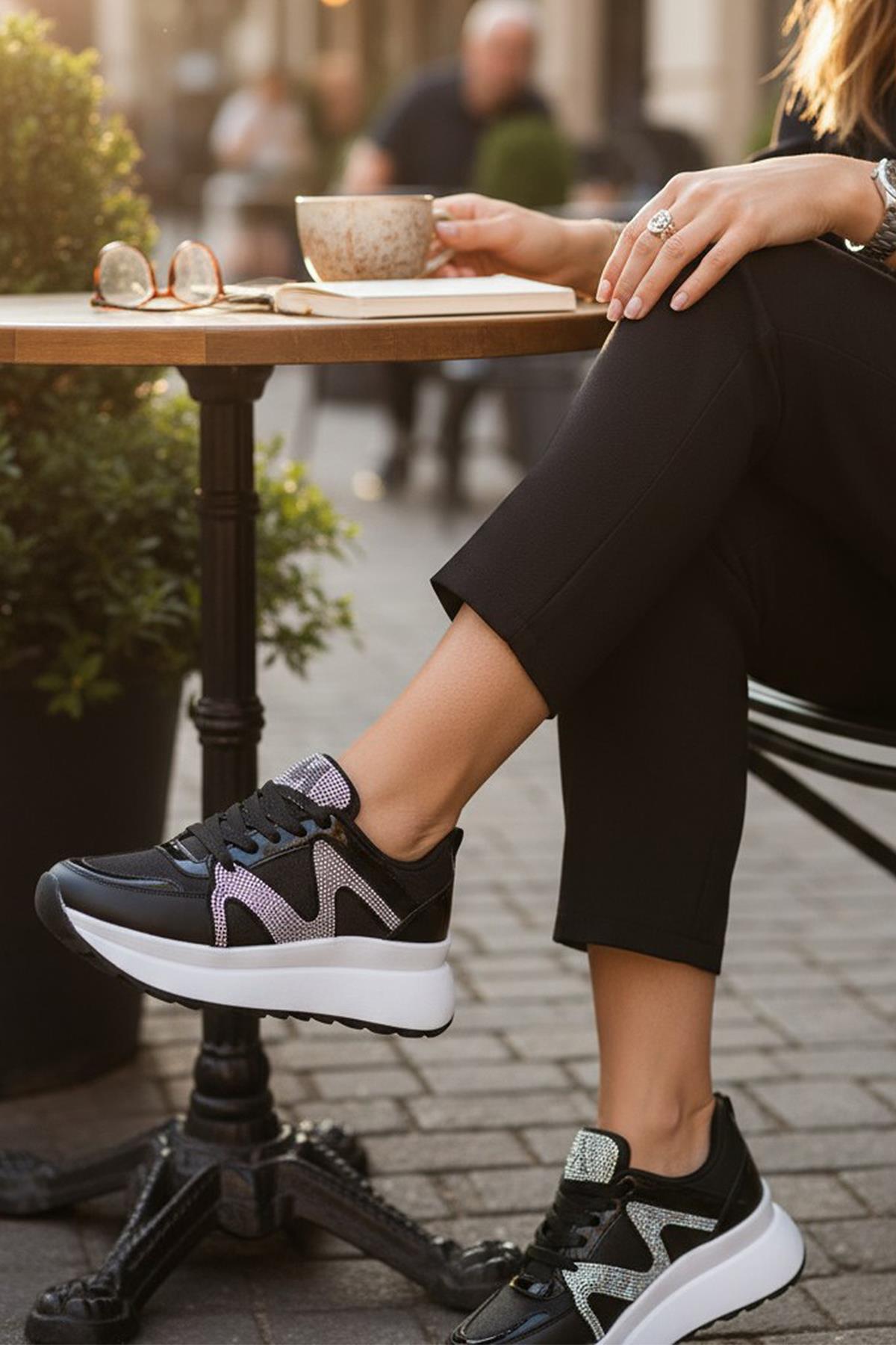 4855 Ortopedik Taban Günlük Kadın Ayakkabı Spor Klasik Kadın Ayakkabı Sneakers - Görsel 2