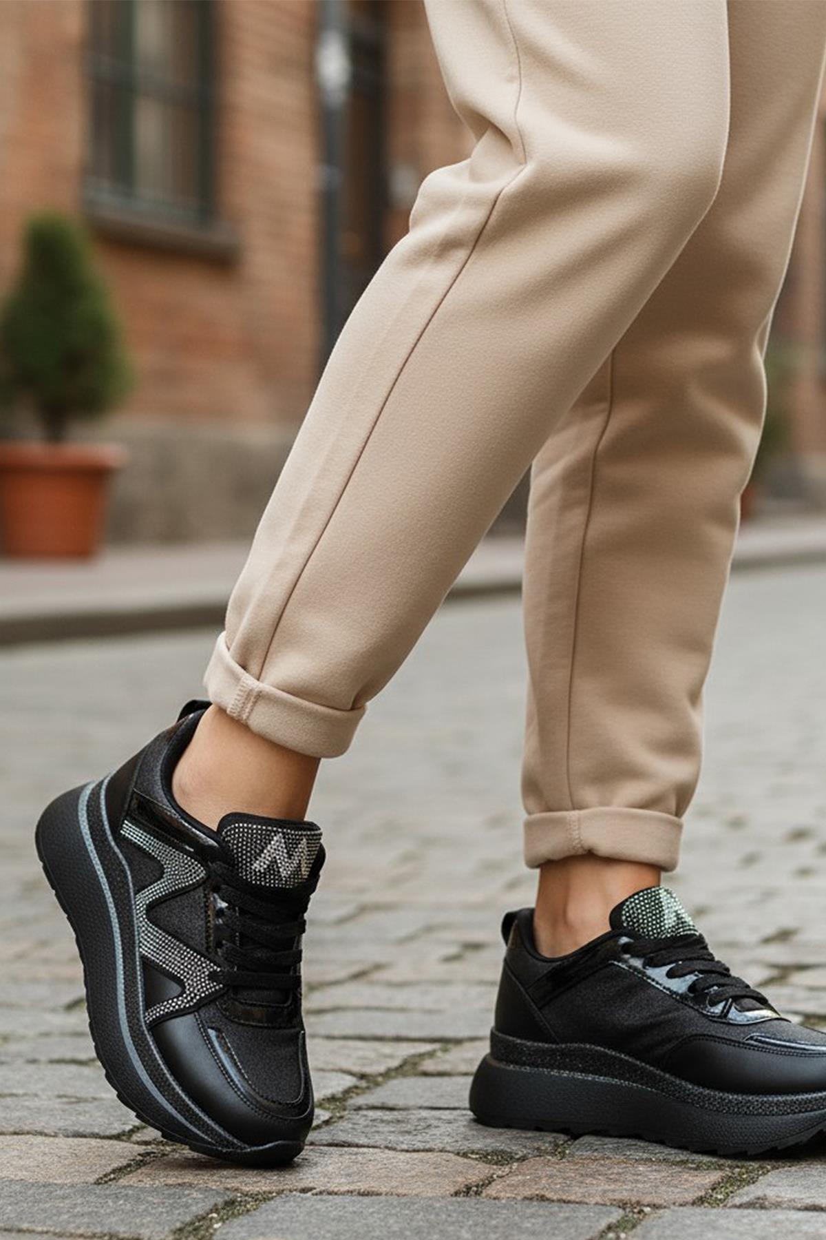 4855 Ortopedik Taban Günlük Kadın Ayakkabı Spor Klasik Kadın Ayakkabı Sneakers - Görsel 2