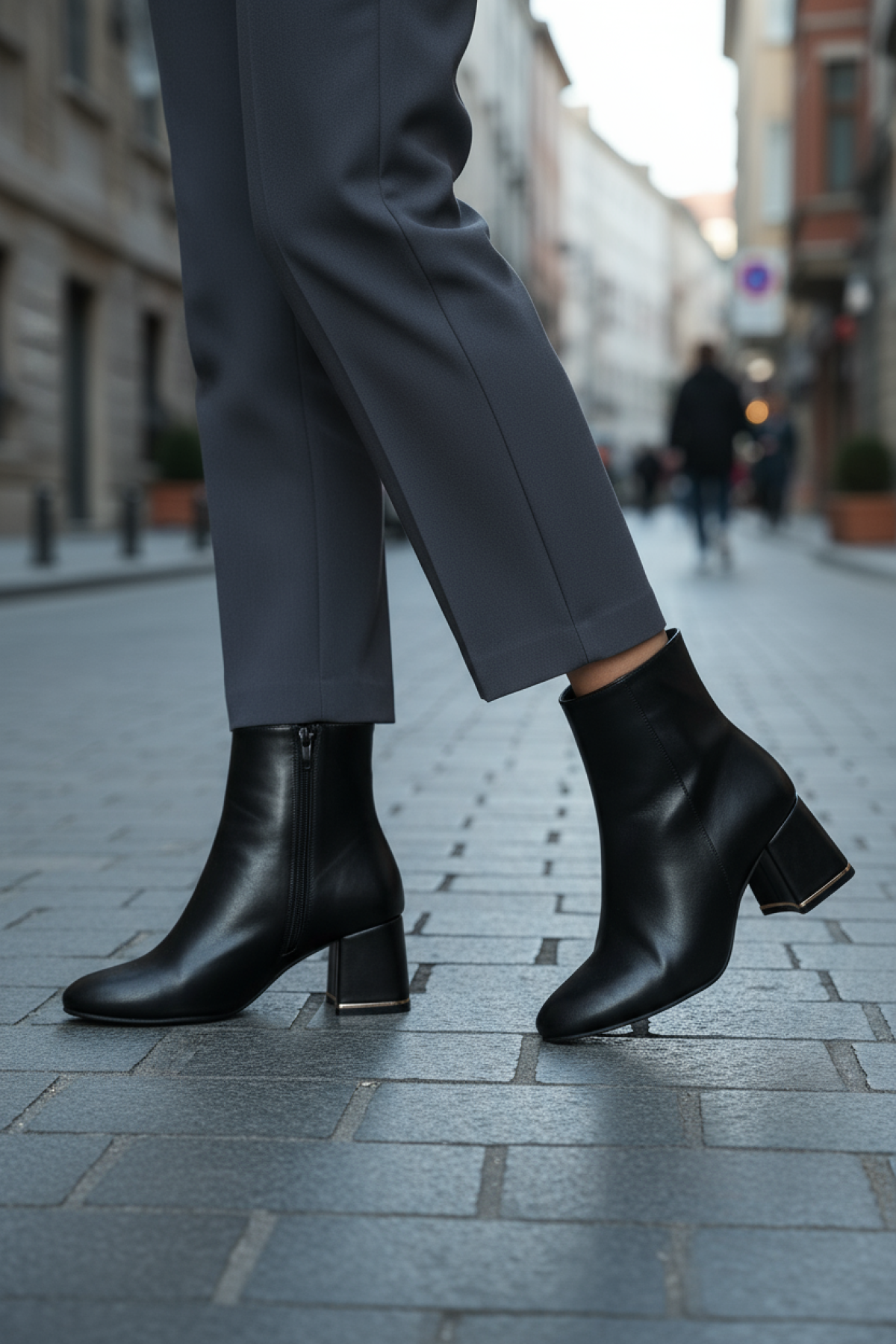 21K-256 5PR Siyah Kadın Topuklu Bot - Görsel 3