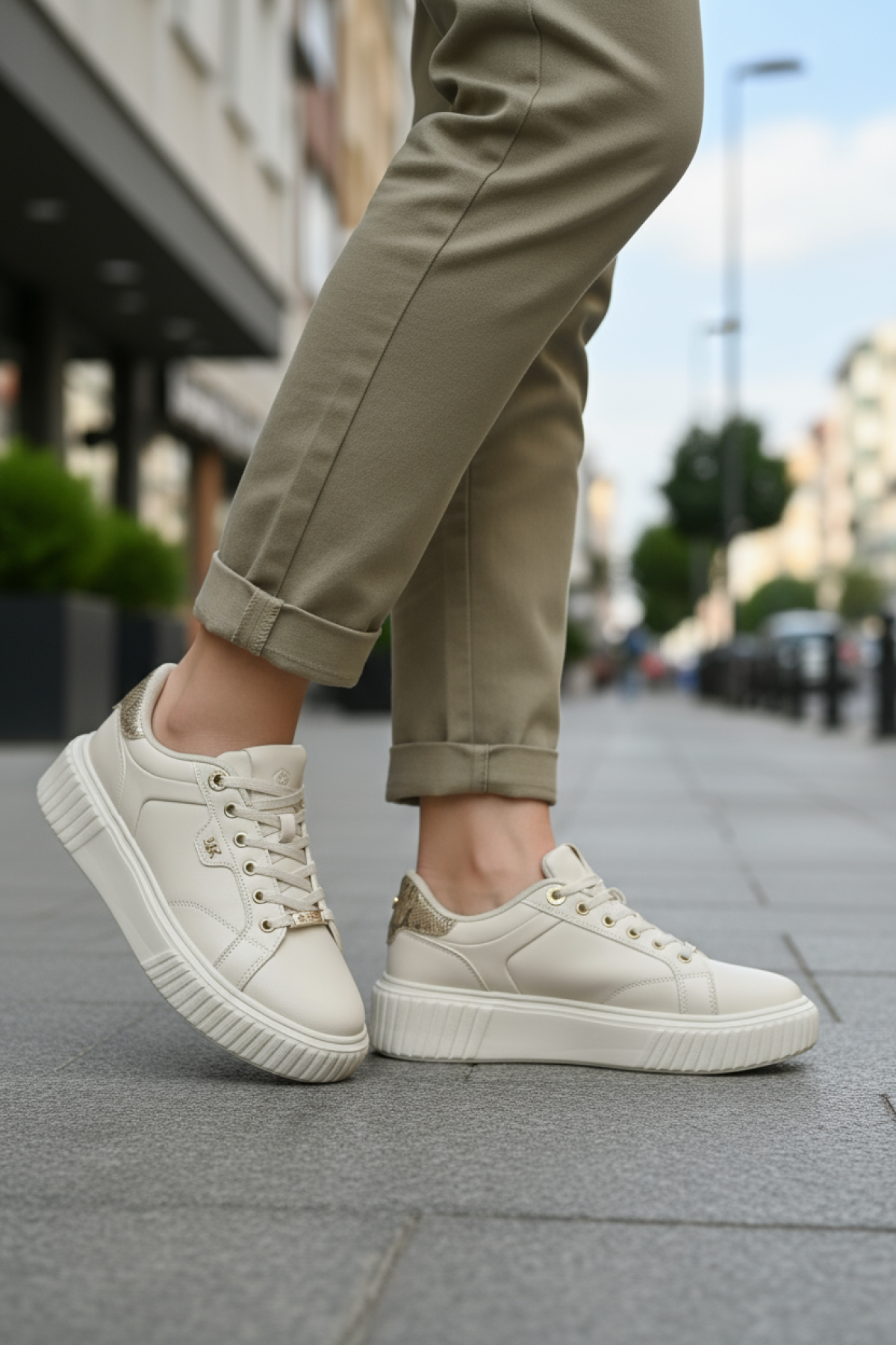 RAFINA 5PR Bej Kadın Sneaker - Görsel 3