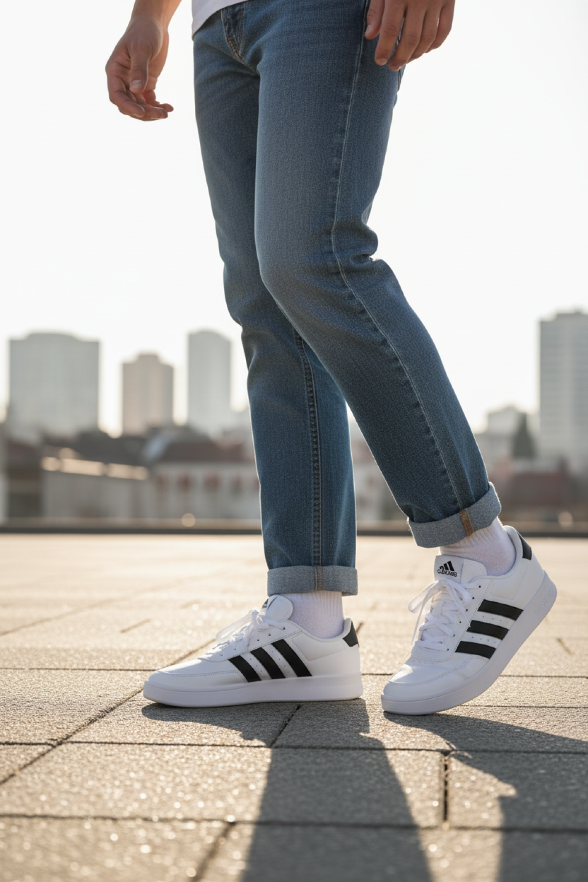 adidas BREAKNET 2.0 Beyaz Erkek Sneaker - Görsel 3