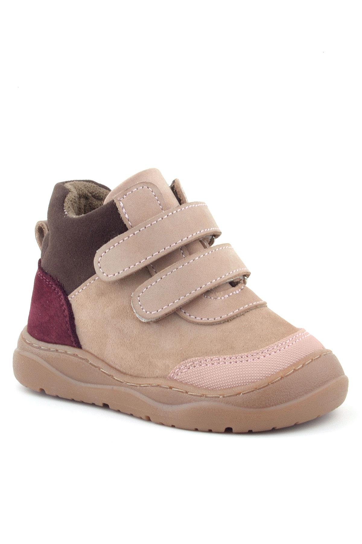 Hakiki Deri Pudra Pembe Cırtlı Çocuk Spor Bot - Görsel 2