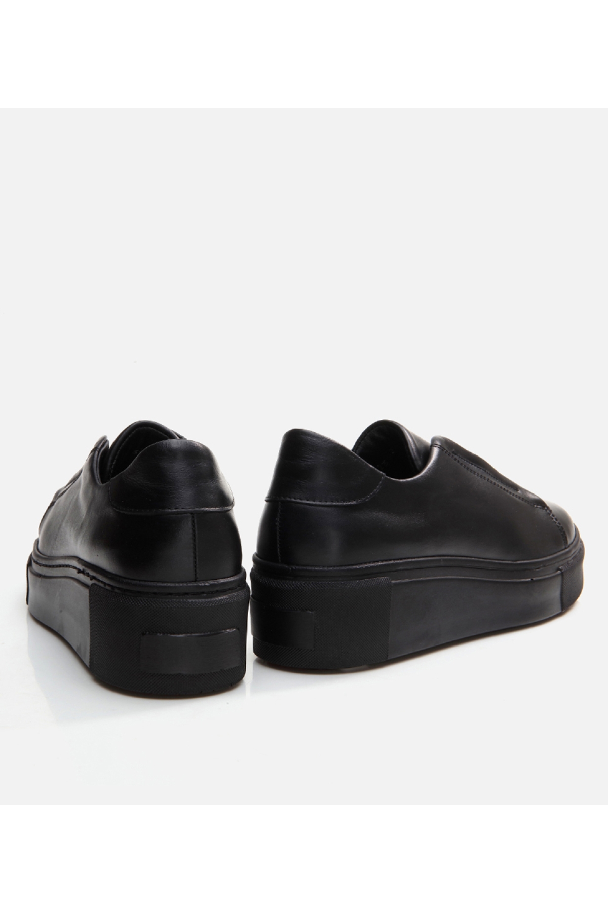 Kadın Deri Siyah Spor Ayakkabı - Görsel 6