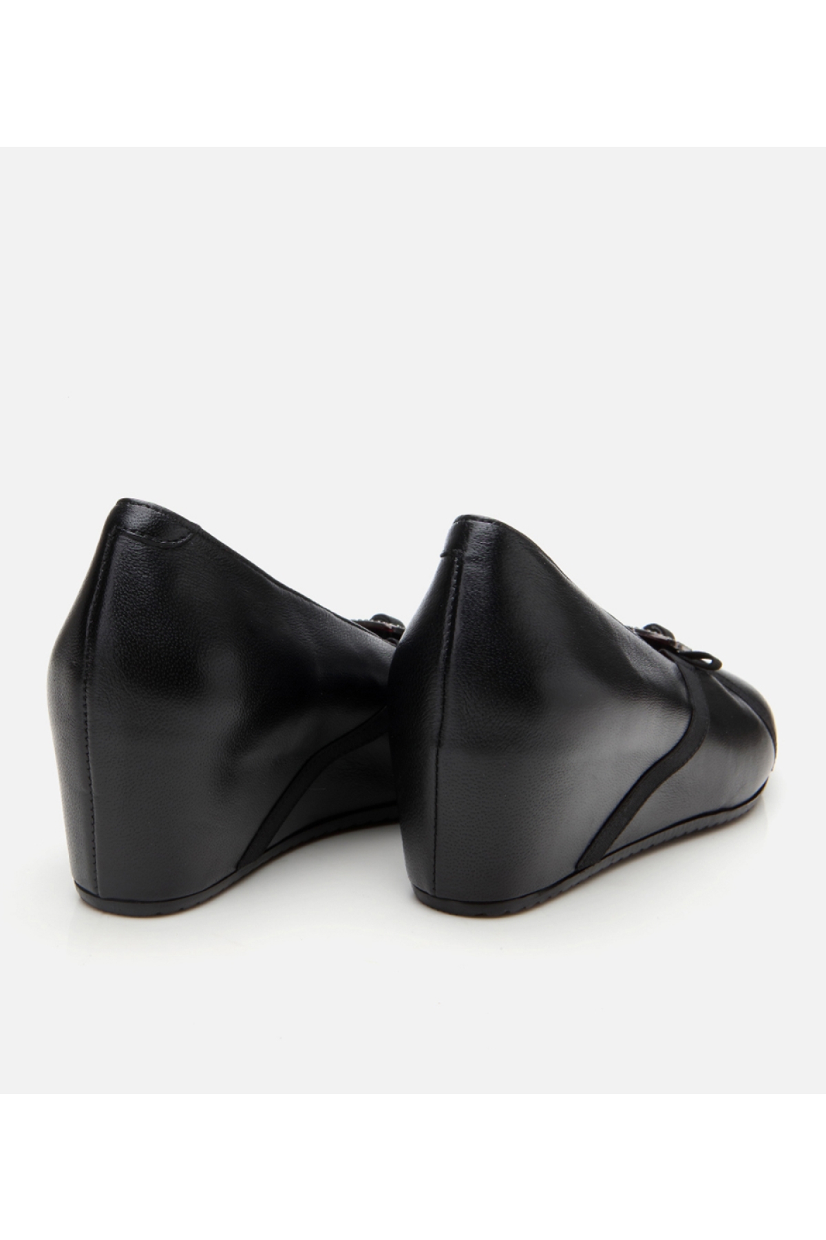 Kadın Deri Toka Detaylı Dolgu Topuklu Ayakkabı - Görsel 7