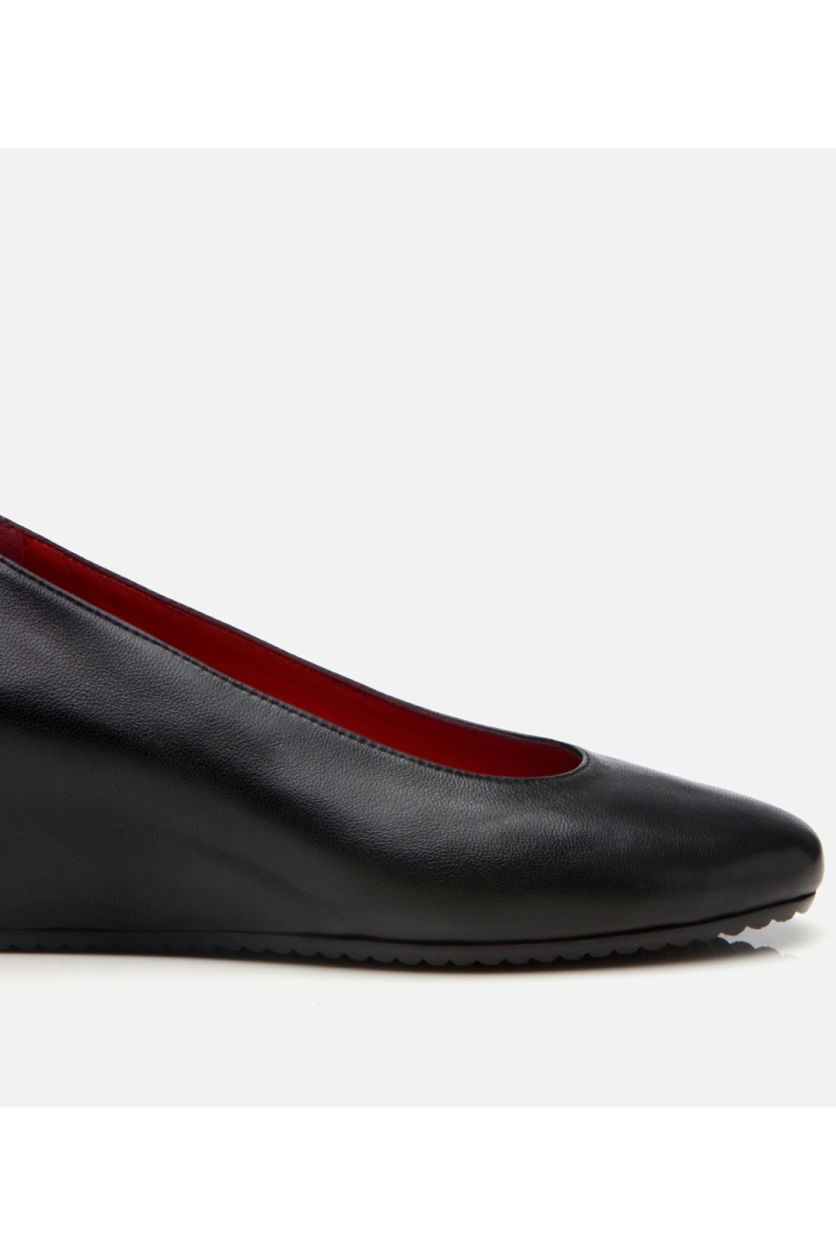 Kadın Deri Siyah Dolgu Topuklu Ayakkabı - Görsel 9