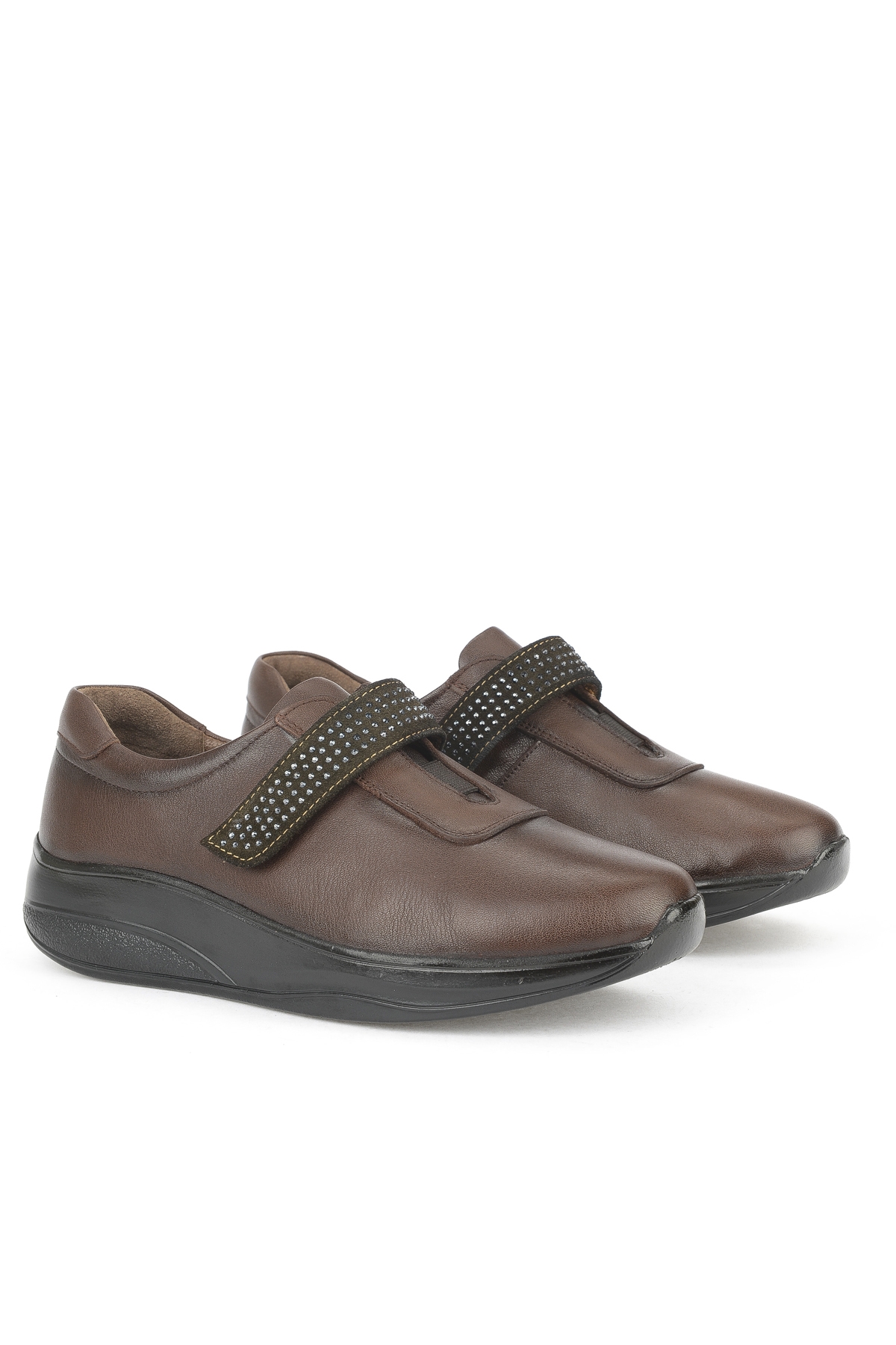 Kadın Hakiki Deri Konfor Ayakkabı 15355Z2417 Kahve - Görsel 3