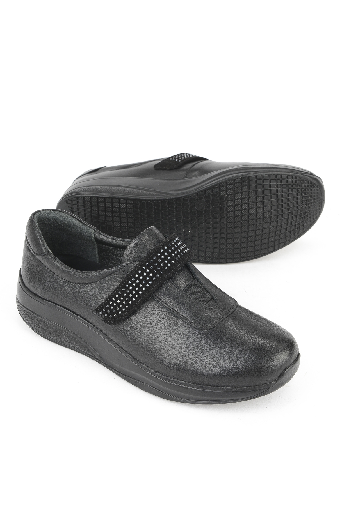 Kadın Hakiki Deri Konfor Ayakkabı 15355Z2417 Siyah - Görsel 5