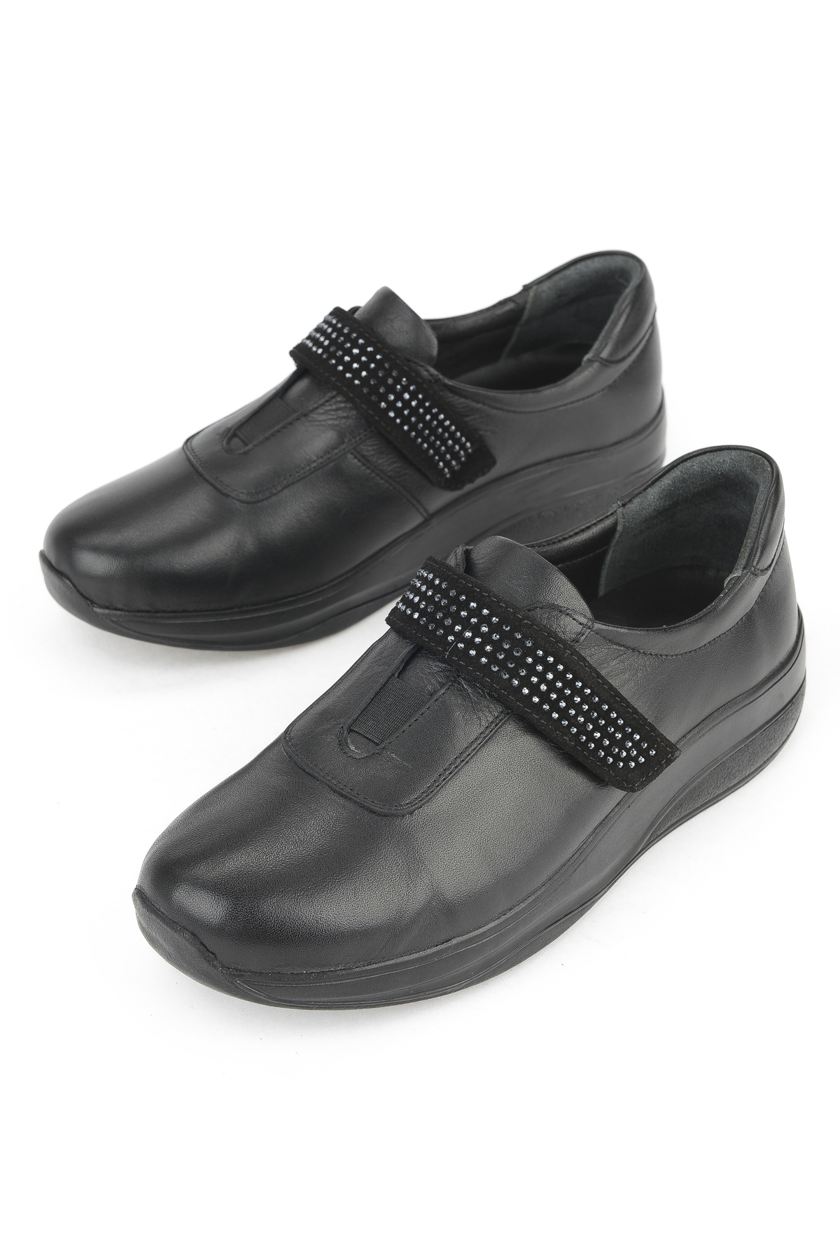 Kadın Hakiki Deri Konfor Ayakkabı 15355Z2417 Siyah - Görsel 6