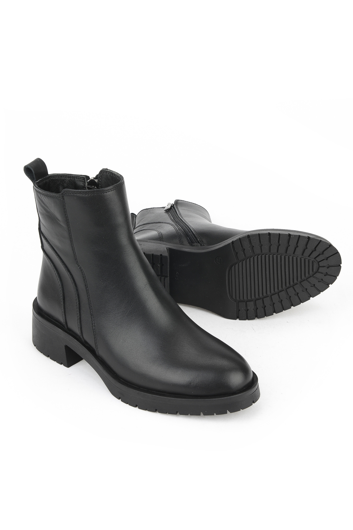 Kadın Hakiki Deri Bot 153359Z622 Siyah - Görsel 5