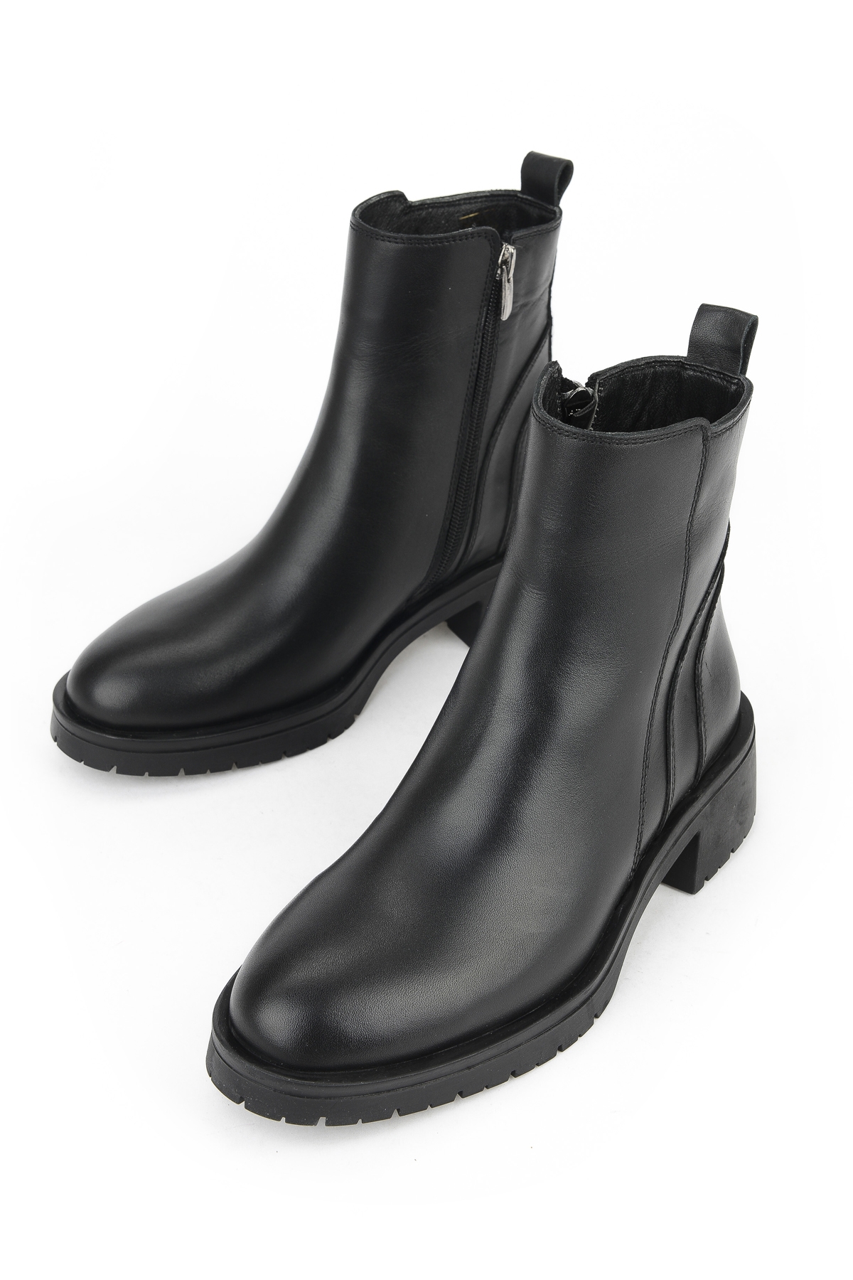 Kadın Hakiki Deri Bot 153359Z622 Siyah - Görsel 6