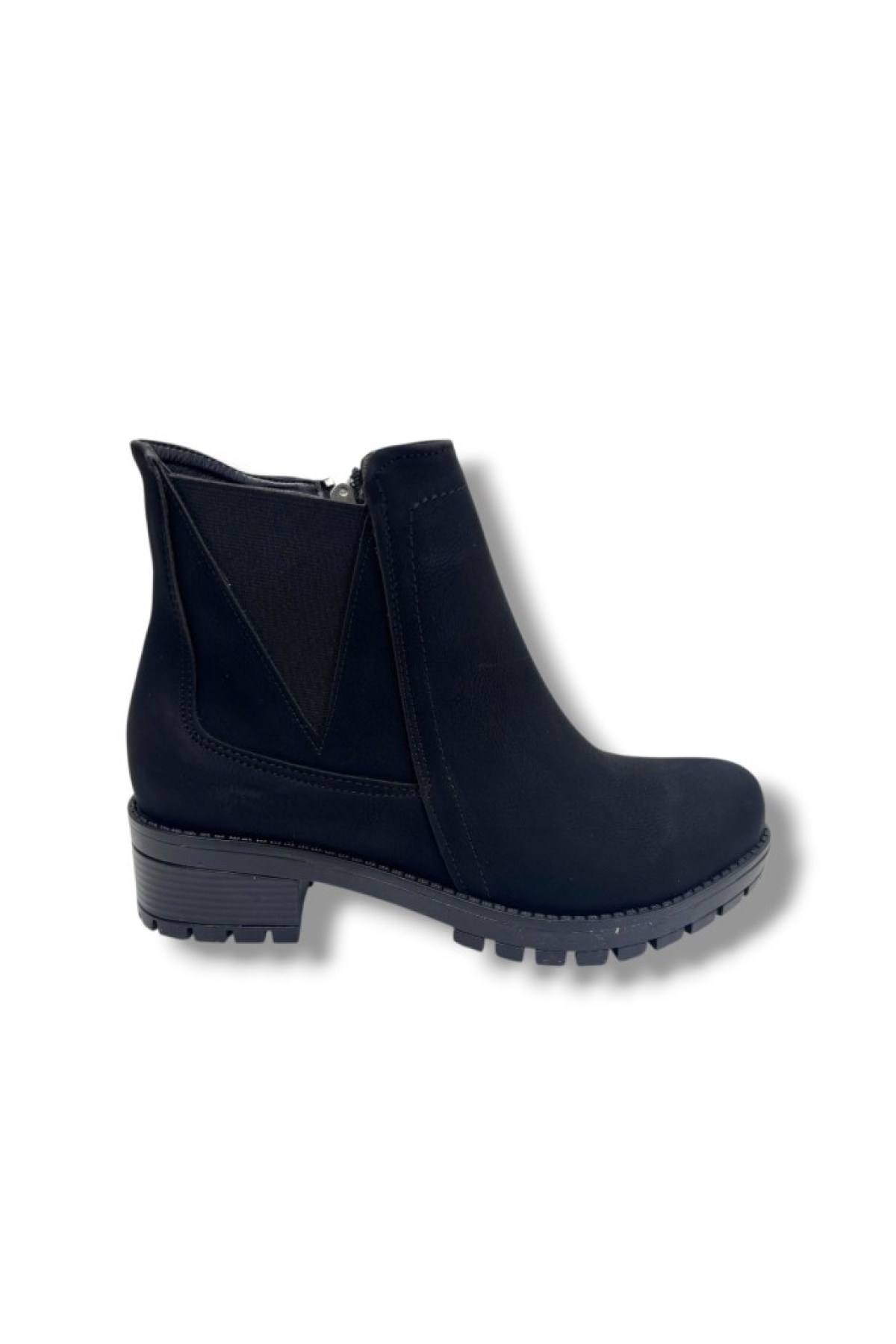 1663-26 Yağlı Deri Fermuarlı Kadın Bot - Görsel 3