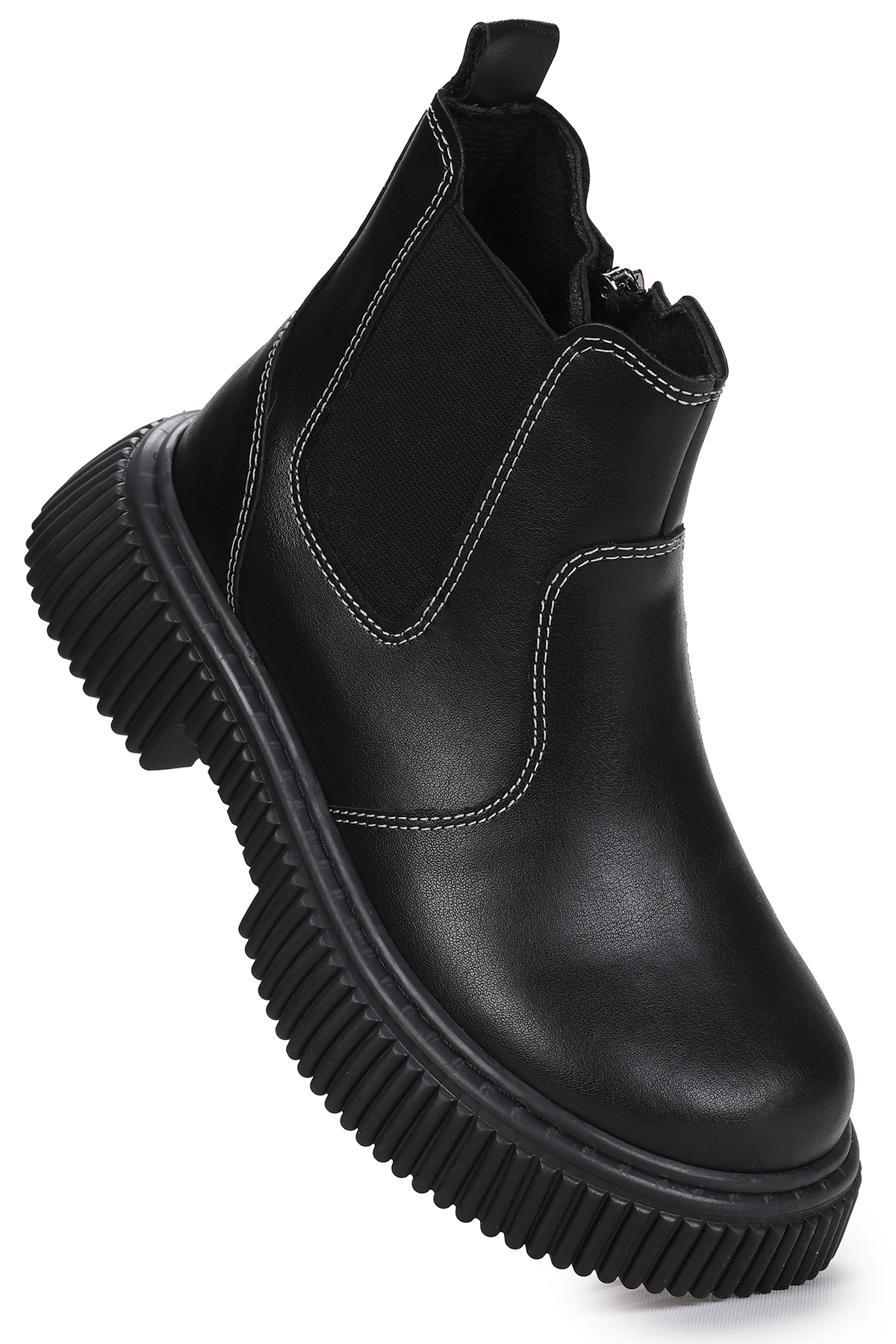 Penka Fermuarlı Erkek Çocuk Günlük Bot Ayakkabı Siyah - Görsel 4