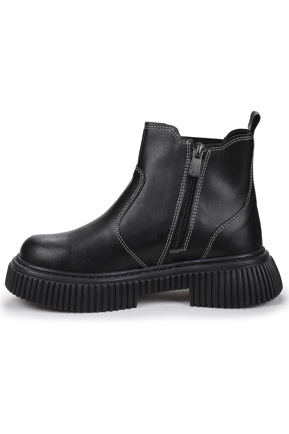 Penka Fermuarlı Erkek Çocuk Günlük Bot Ayakkabı Siyah - Görsel 5