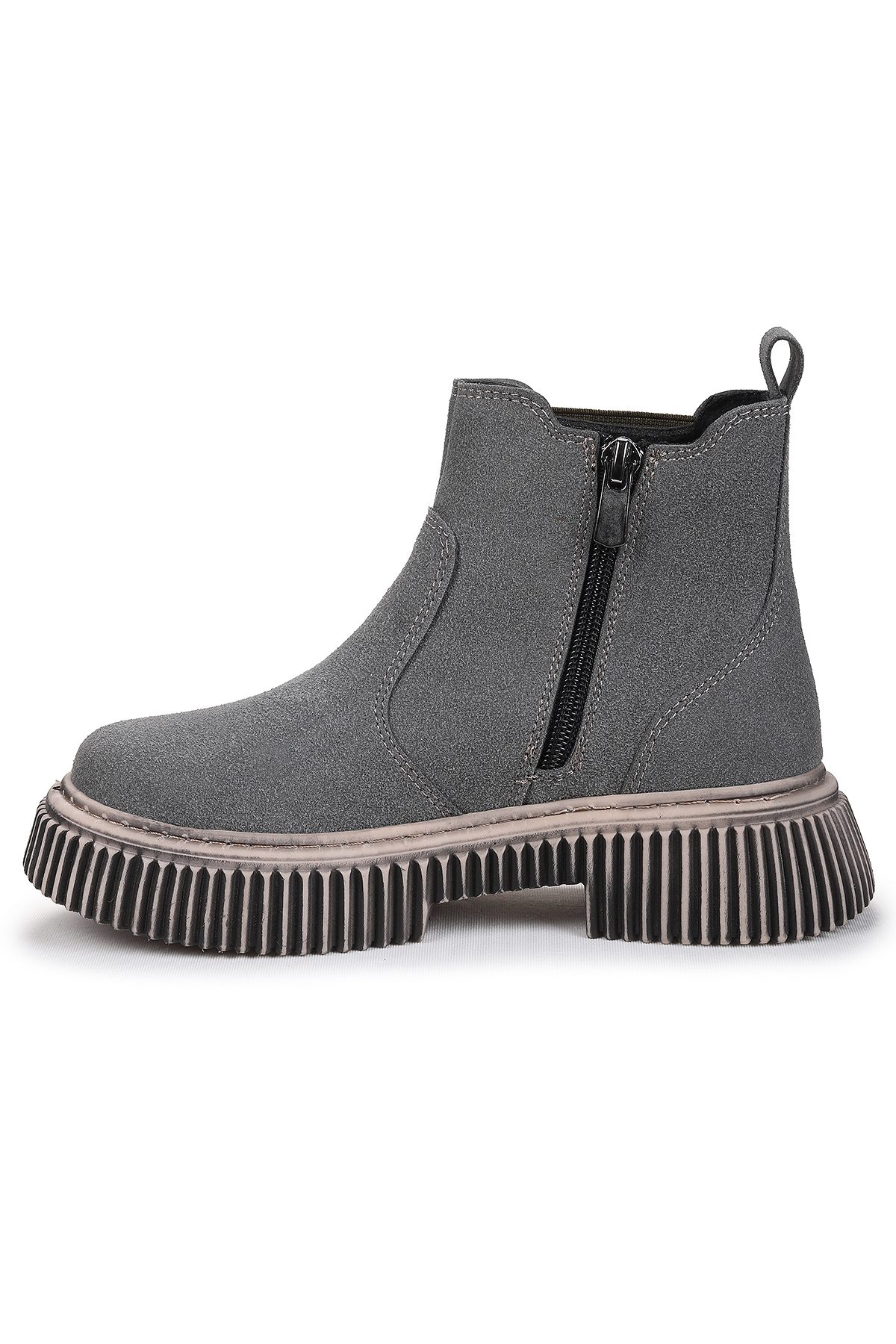 Penka Fermuarlı Erkek Çocuk Günlük Bot Ayakkabı Gri - Görsel 5