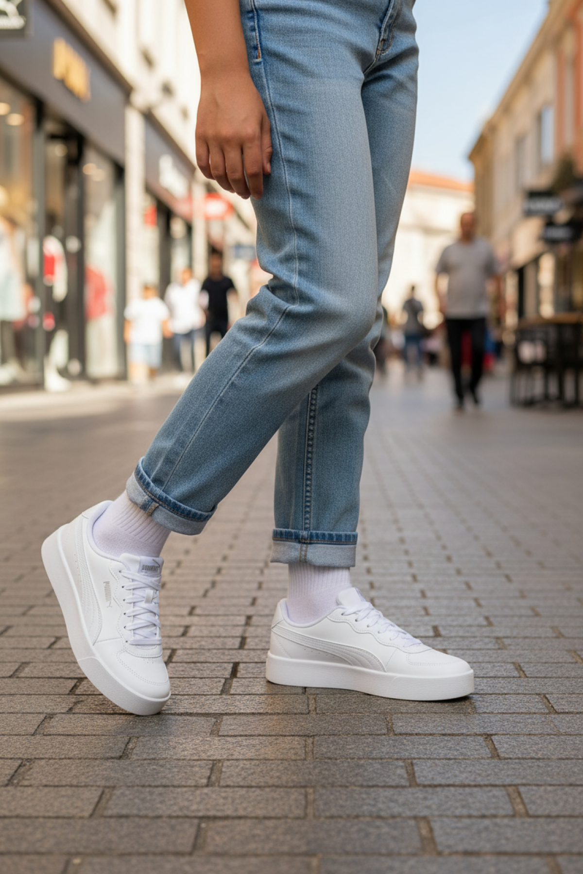 Puma Skye Clean Beyaz Kadın Sneaker - Görsel 3