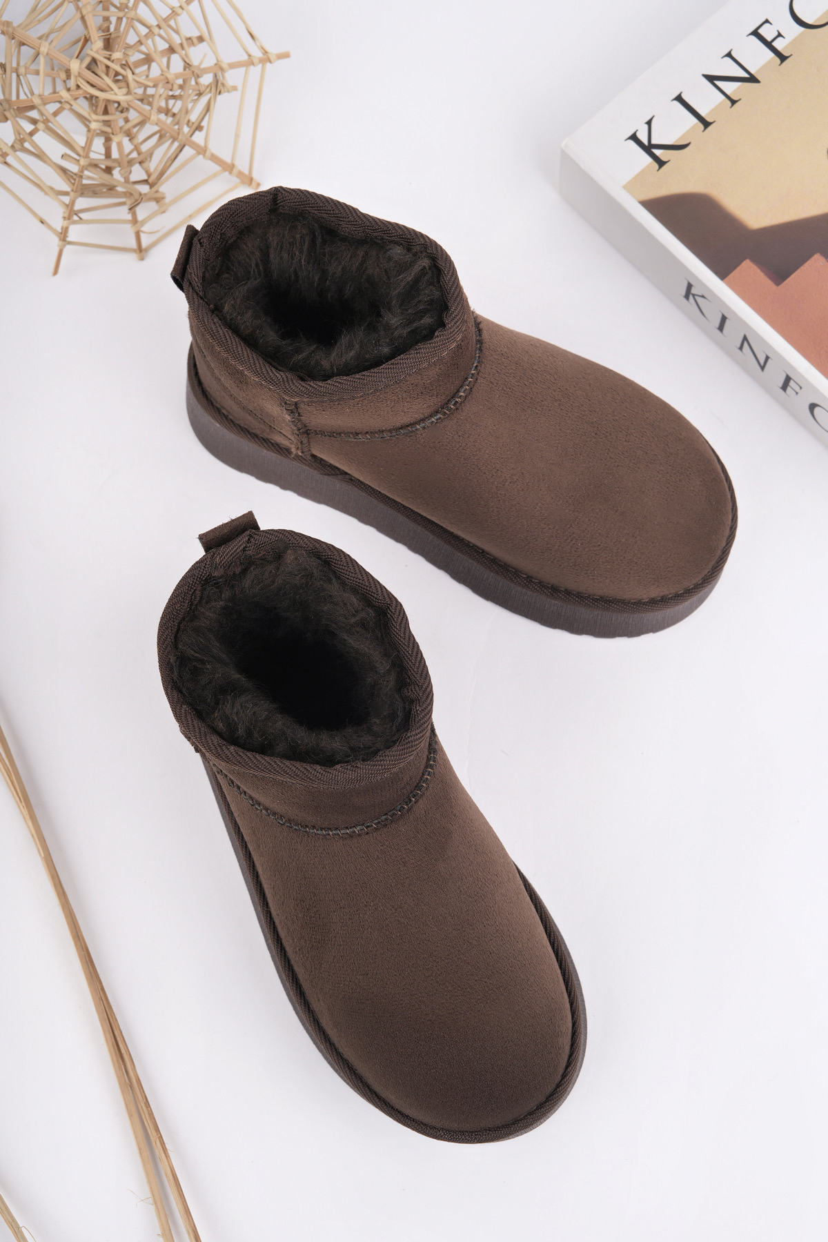 Çocuk Termal Yünlü Ev Bot Uggm.304 Kahverengi - Görsel 3