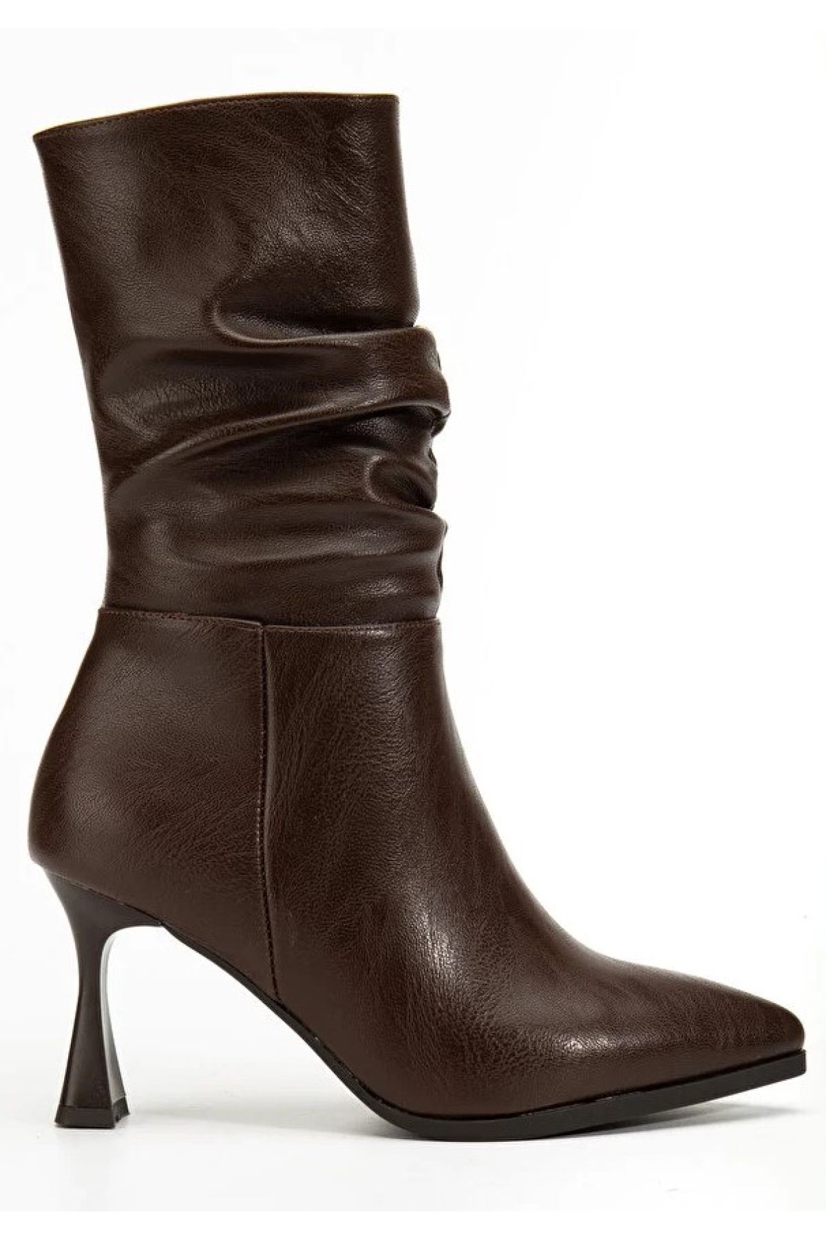 Yandan Fermuarlı Büzgülü Kadın Çizme - Görsel 3