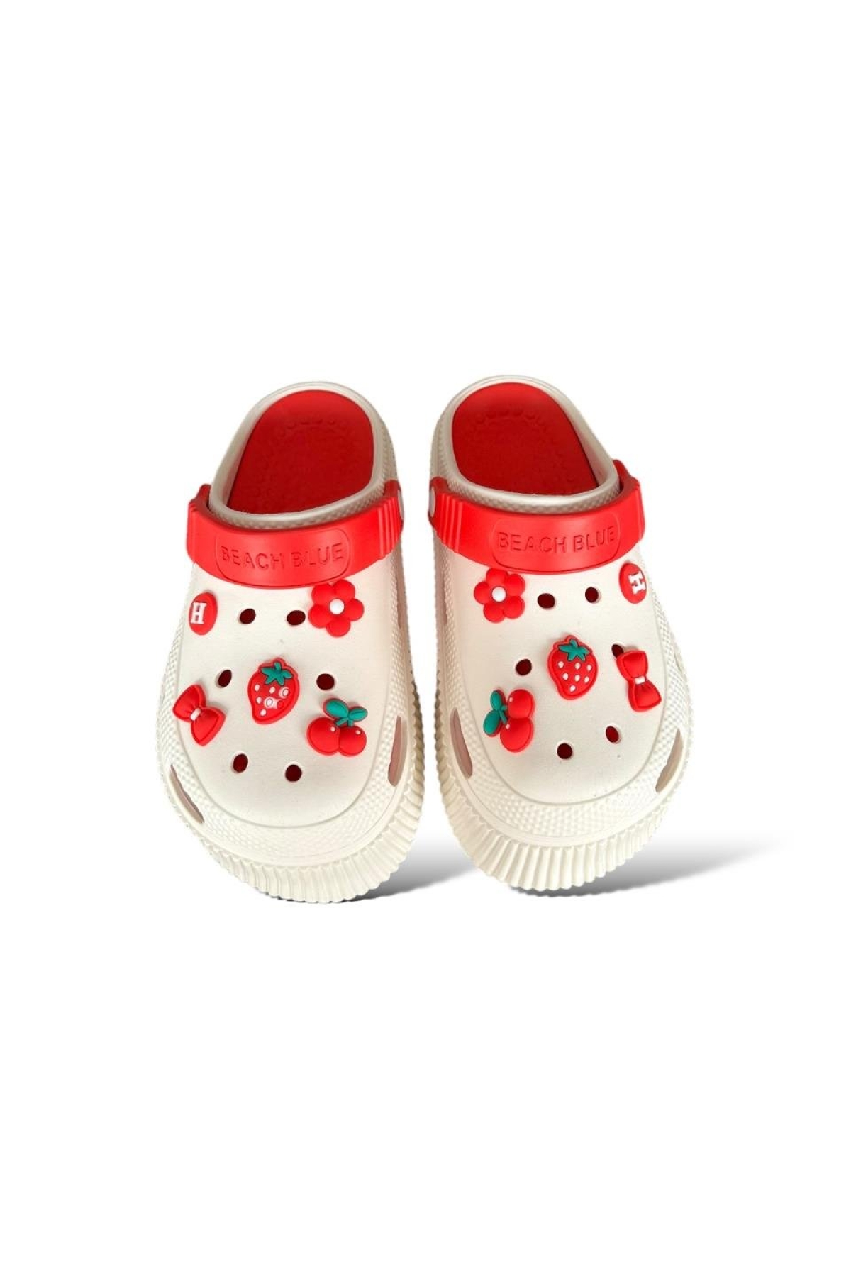 Yüksek Comfort Taban Kadın Sandalet KREM-KIRMIZI - Görsel 9