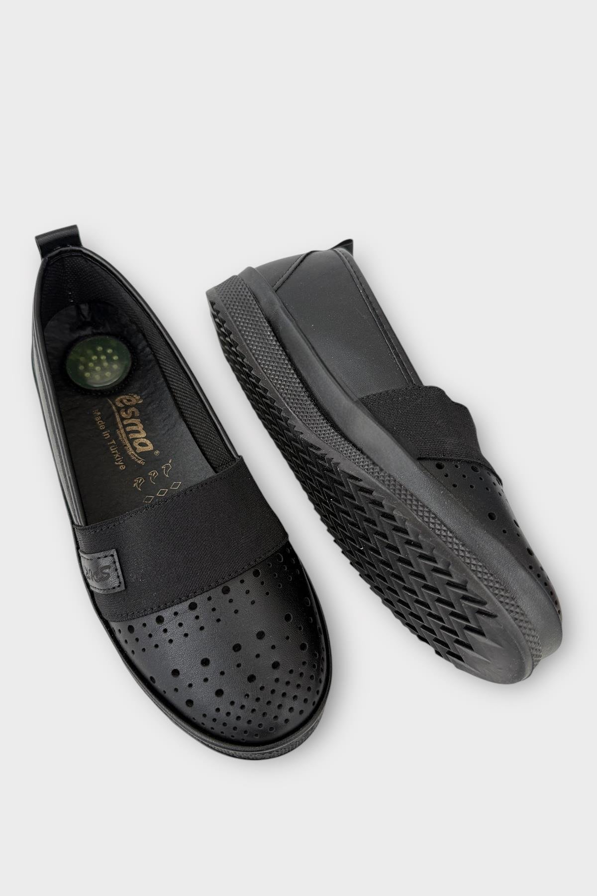 Kadın Ortopedik Lastik Detay Comfort Günlük Ayakkabı SİYAH - Görsel 5